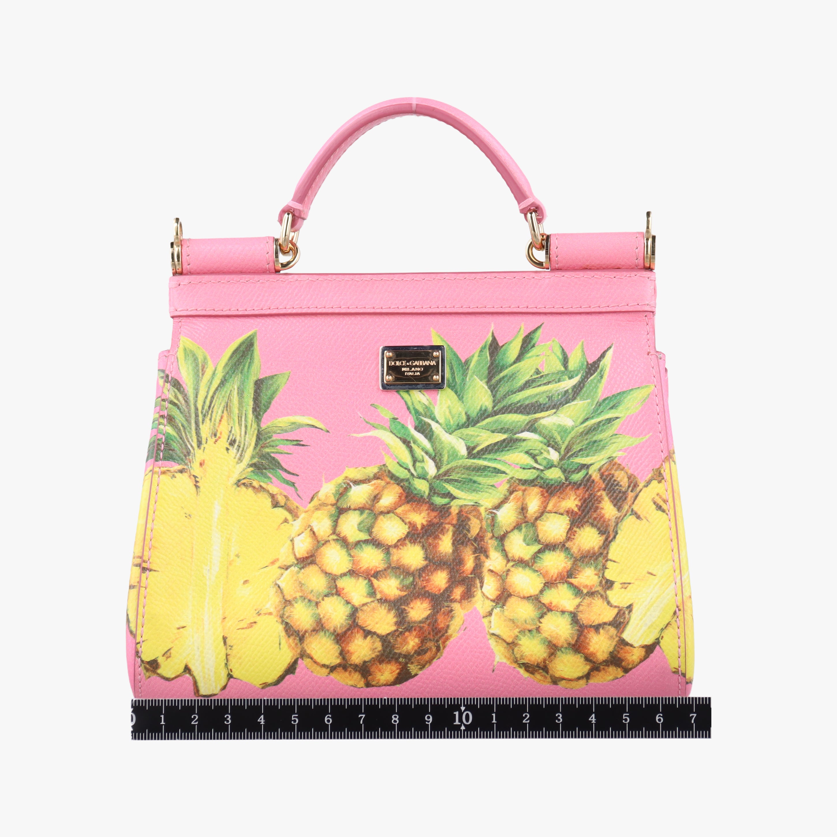 Pineapple pattern Sicily pink×Multicolour Leather 44パイナップル柄 シシリー ピンク×マルチカラー レザー 44