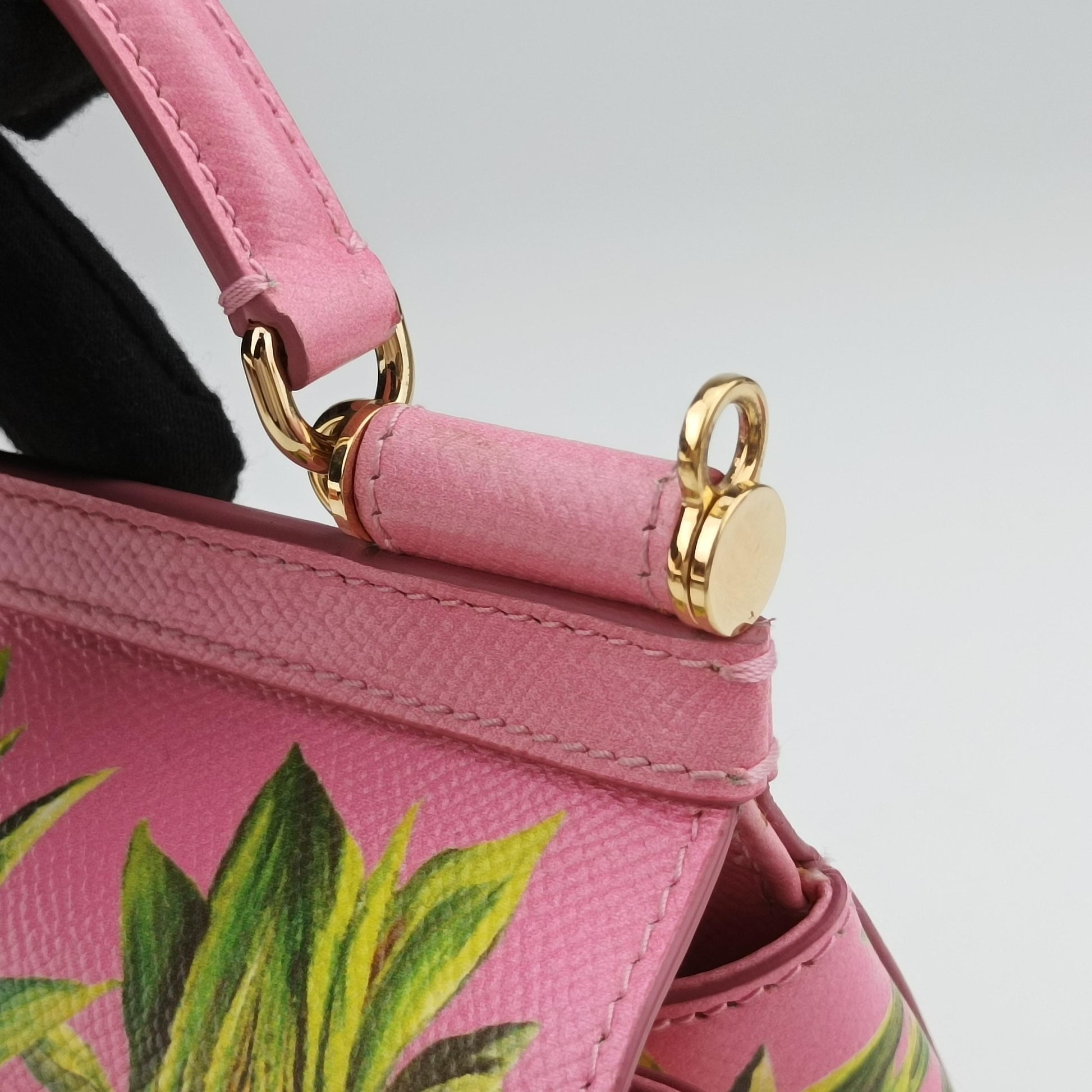 Pineapple pattern Sicily pink×Multicolour Leather 44パイナップル柄 シシリー ピンク×マルチカラー レザー 44