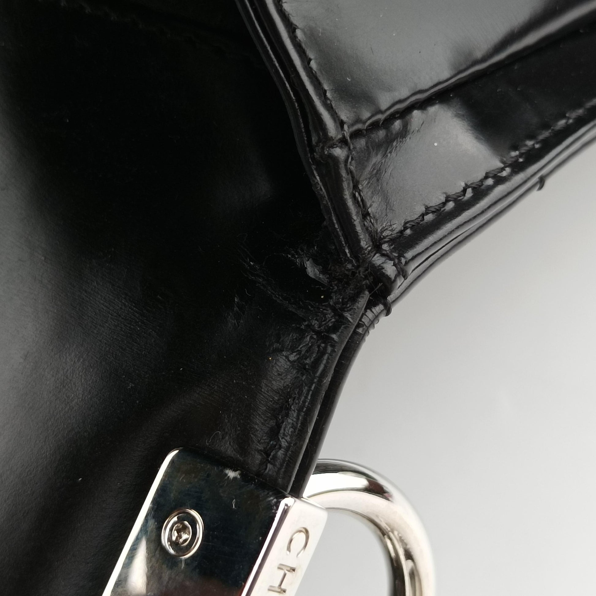 BOY CHANEL Black Enamel A67021 17001419ボーイシャネル ブラック エナメル A67021 17001419