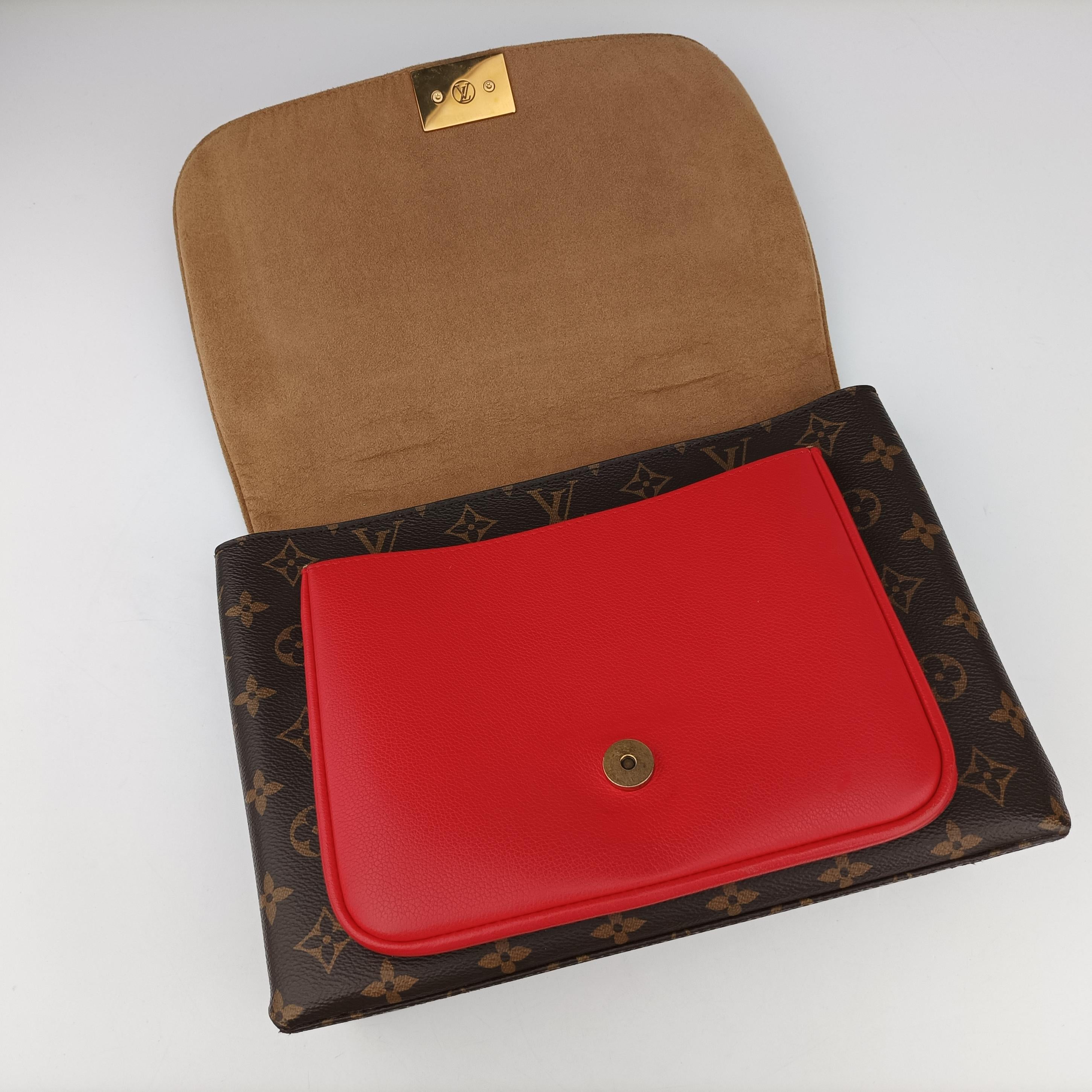 MARIGNAN Brown×COQUELICOT Monogram Canvas×calf leather M44544 FL0128マリニャン モノグラム/ブラウン系×コクリコ モノグラムキャンバス×カーフレザー M44544 FL0128