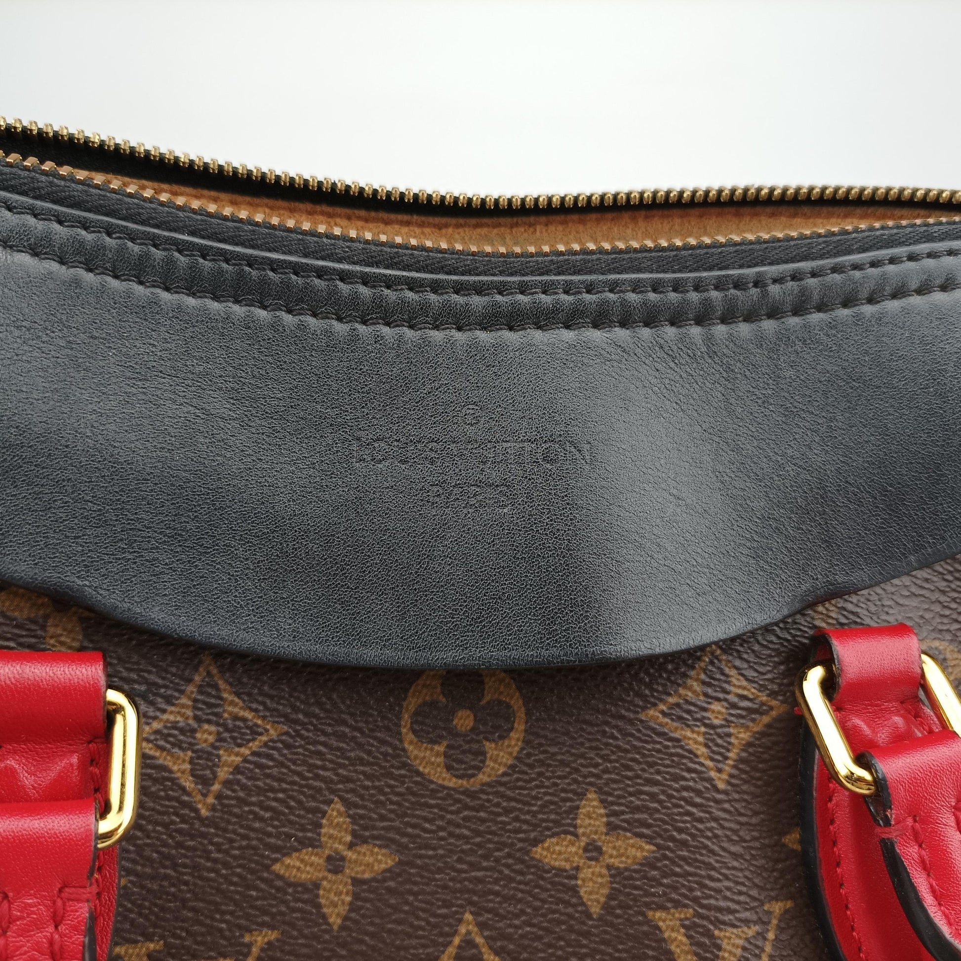 TUILERIES tote Brown x Noir x Red Monogram Canvas ácalf leather M41454 AA0127テュイルリートート モノグラム/ブラウン系 x ノワール x レッド モノグラムキャンバス×カーフレザー M41454 AA0127