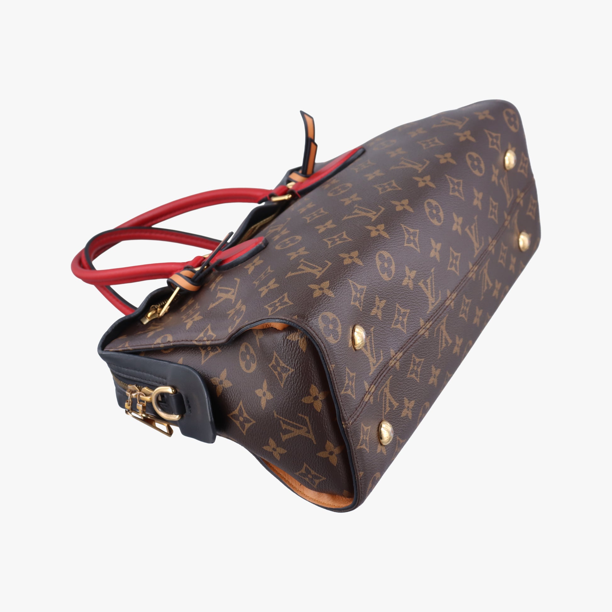 TUILERIES tote Brown x Noir x Red Monogram Canvas ácalf leather M41454 AA0127テュイルリートート モノグラム/ブラウン系 x ノワール x レッド モノグラムキャンバス×カーフレザー M41454 AA0127