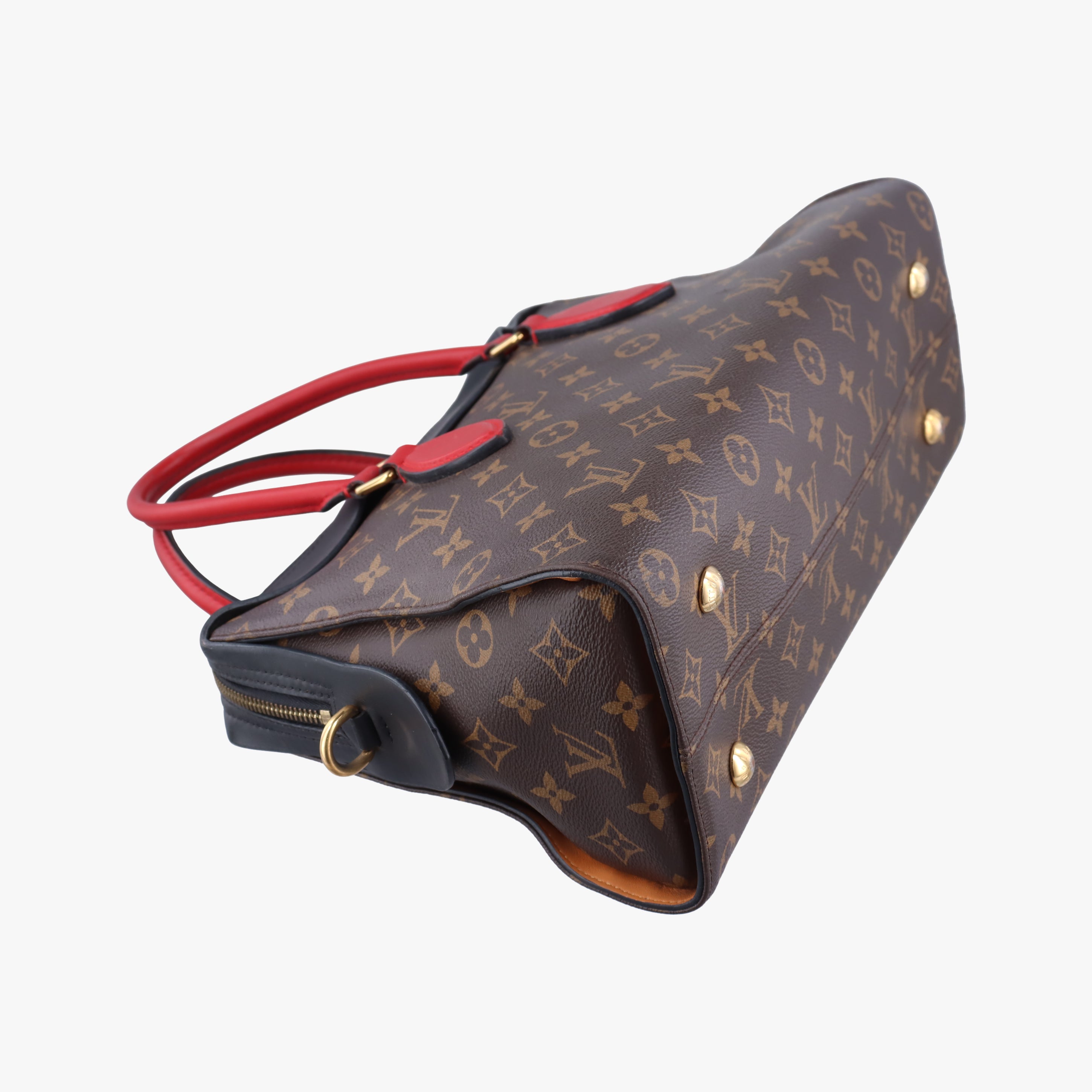 TUILERIES tote Brown x Noir x Red Monogram Canvas ácalf leather M41454 AA0127テュイルリートート モノグラム/ブラウン系 x ノワール x レッド モノグラムキャンバス×カーフレザー M41454 AA0127