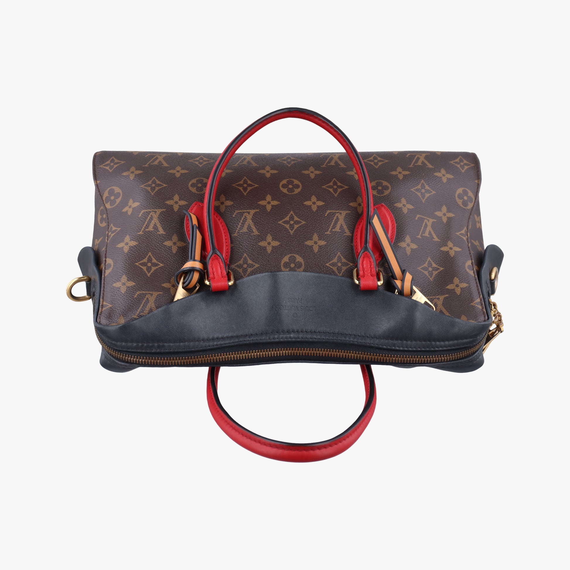 TUILERIES tote Brown x Noir x Red Monogram Canvas ácalf leather M41454 AA0127テュイルリートート モノグラム/ブラウン系 x ノワール x レッド モノグラムキャンバス×カーフレザー M41454 AA0127