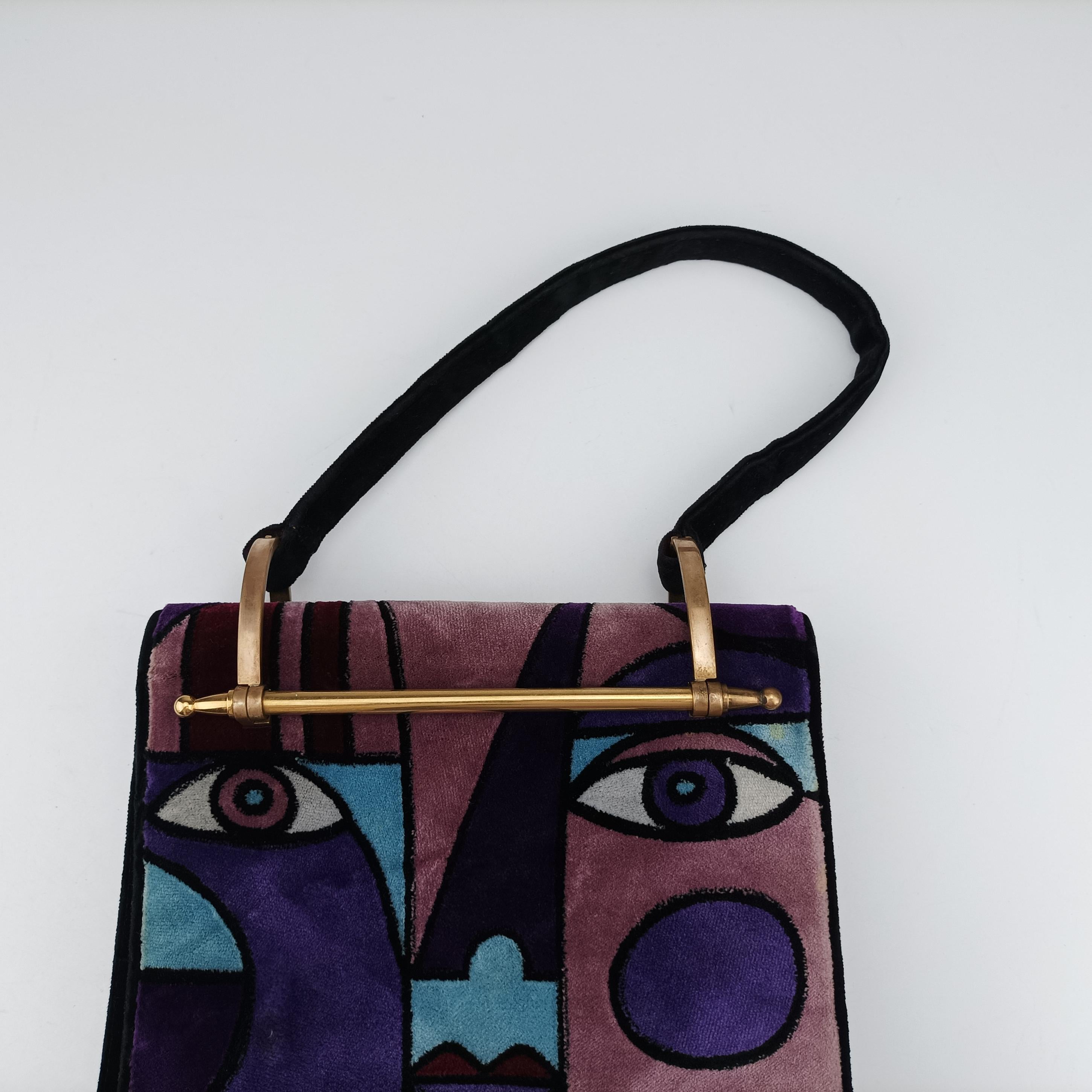 Watkins Patchwork Face Print Multicolour velour 31ワトキンス パッチワーク フェイスプリント マルチカラー ベロア 31