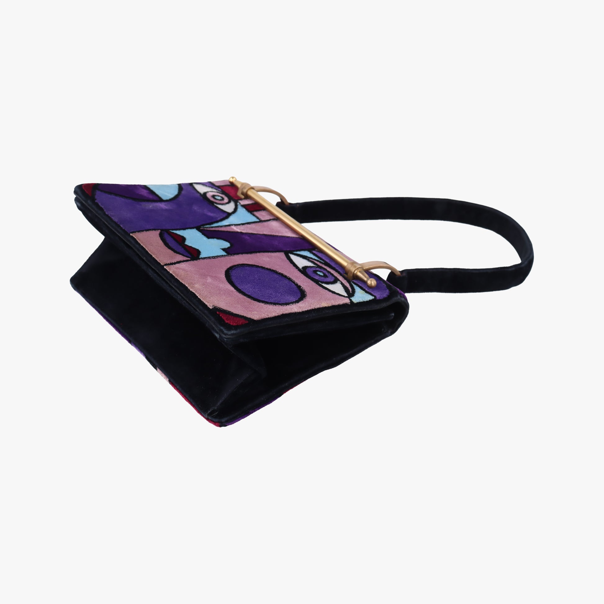 Watkins Patchwork Face Print Multicolour velour 31ワトキンス パッチワーク フェイスプリント マルチカラー ベロア 31