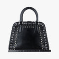 Studs Pyramid Frame Satchel Black Patent 180 8スタッズピラミッドフレームサッチェル ブラック パテント 180 8