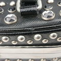 Studs Pyramid Frame Satchel Black Patent 180 8スタッズピラミッドフレームサッチェル ブラック パテント 180 8