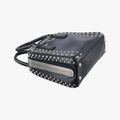 Studs Pyramid Frame Satchel Black Patent 180 8スタッズピラミッドフレームサッチェル ブラック パテント 180 8