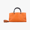 Bamboo Shopper Orange Leather 323660 I015887690バンブーショッパー オレンジ レザー 323660 I015887690