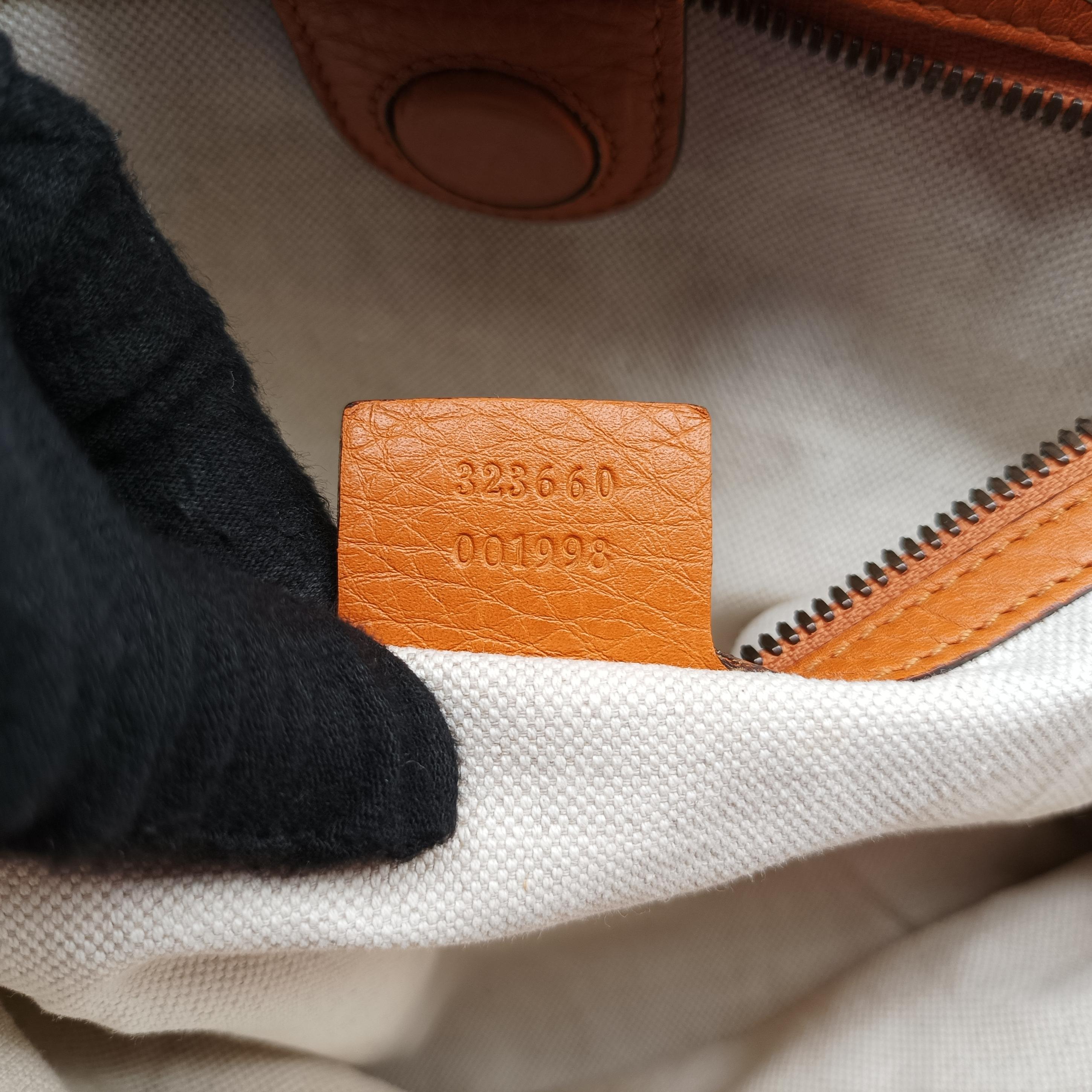 Bamboo Shopper Orange Leather 323660 I015887690バンブーショッパー オレンジ レザー 323660 I015887690