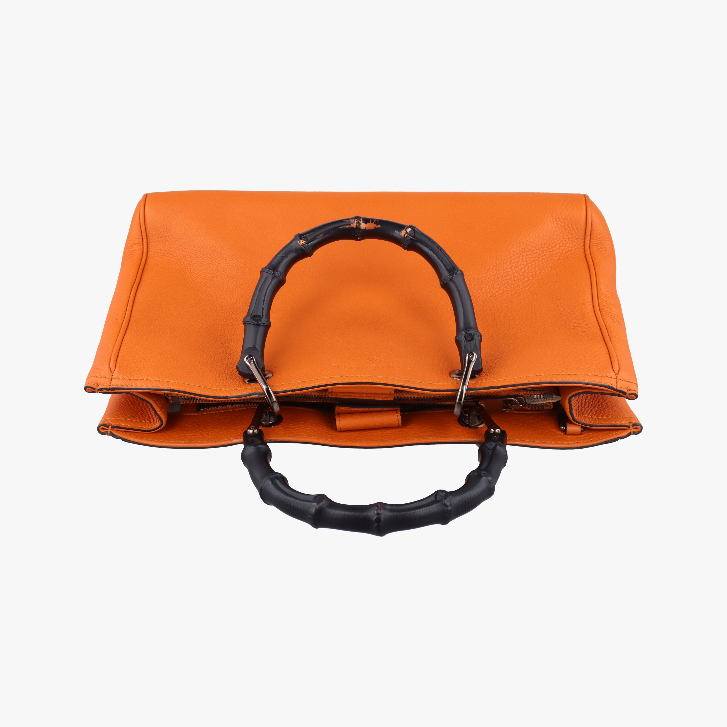 Bamboo Shopper Orange Leather 323660 I015887690バンブーショッパー オレンジ レザー 323660 I015887690
