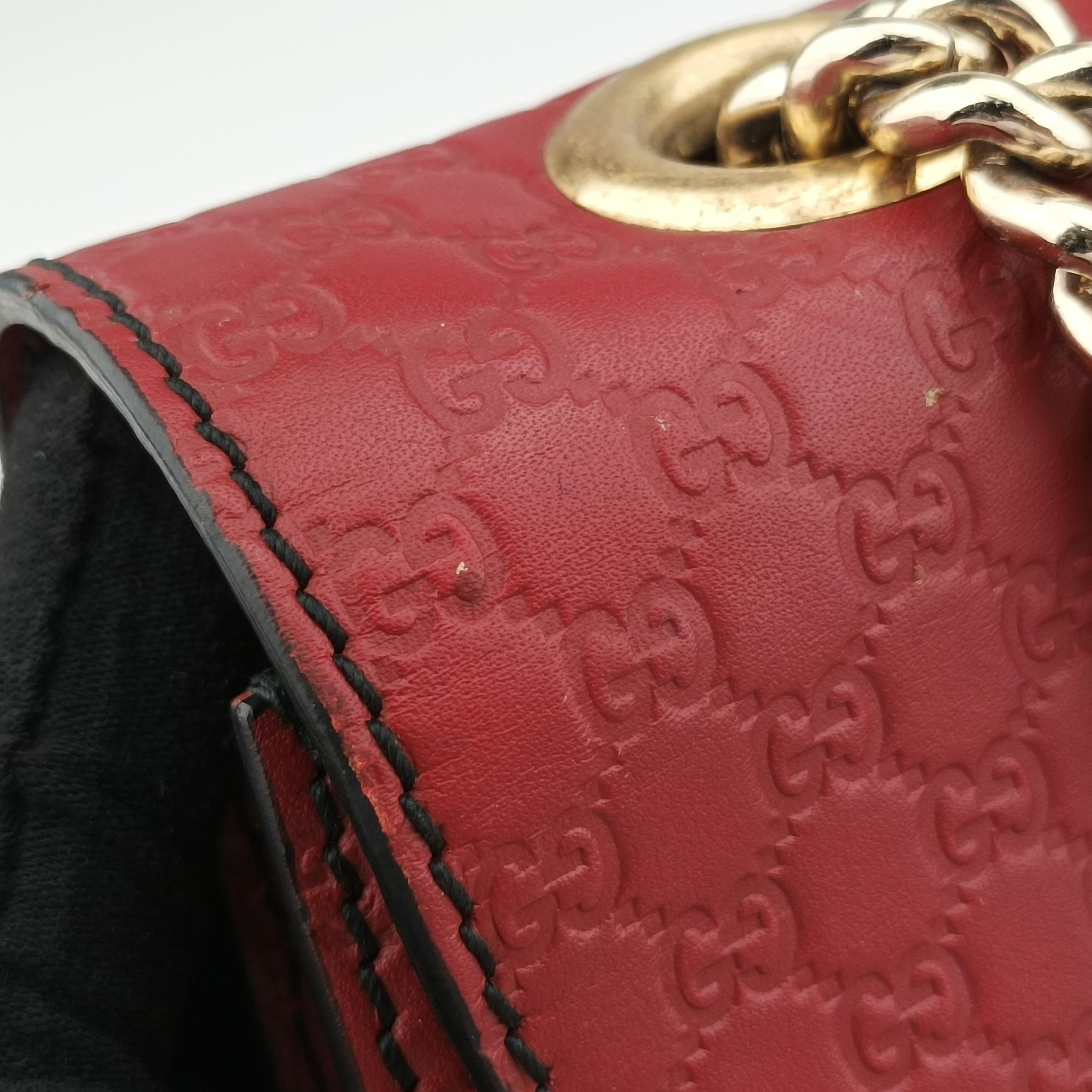 Emily Red Leather 449635 I023211488エミリー レッド レザー 449635 I023211488