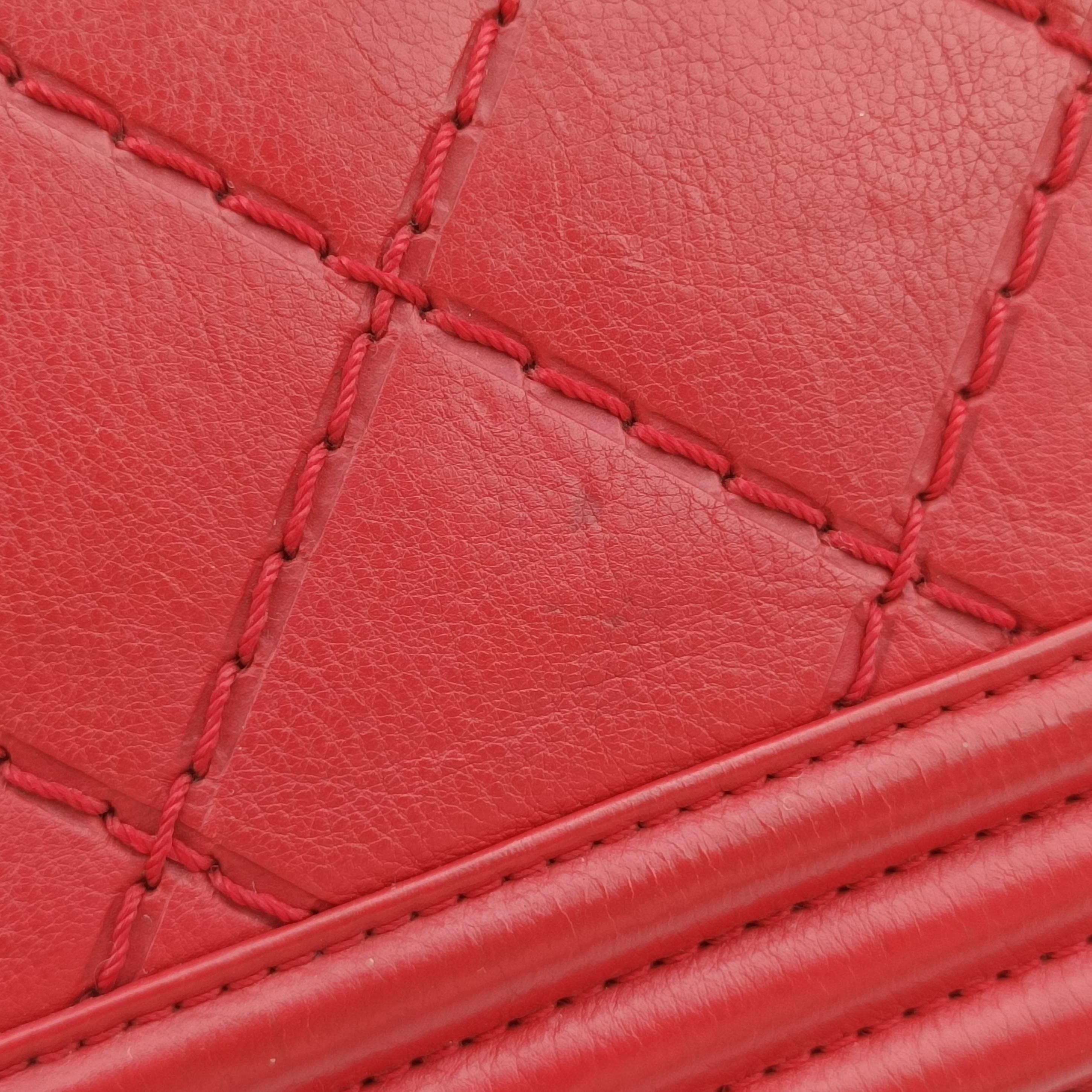 BOY CHANEL Red Leather A92104 18681204ボーイシャネル レッド レザー A92104 18681204