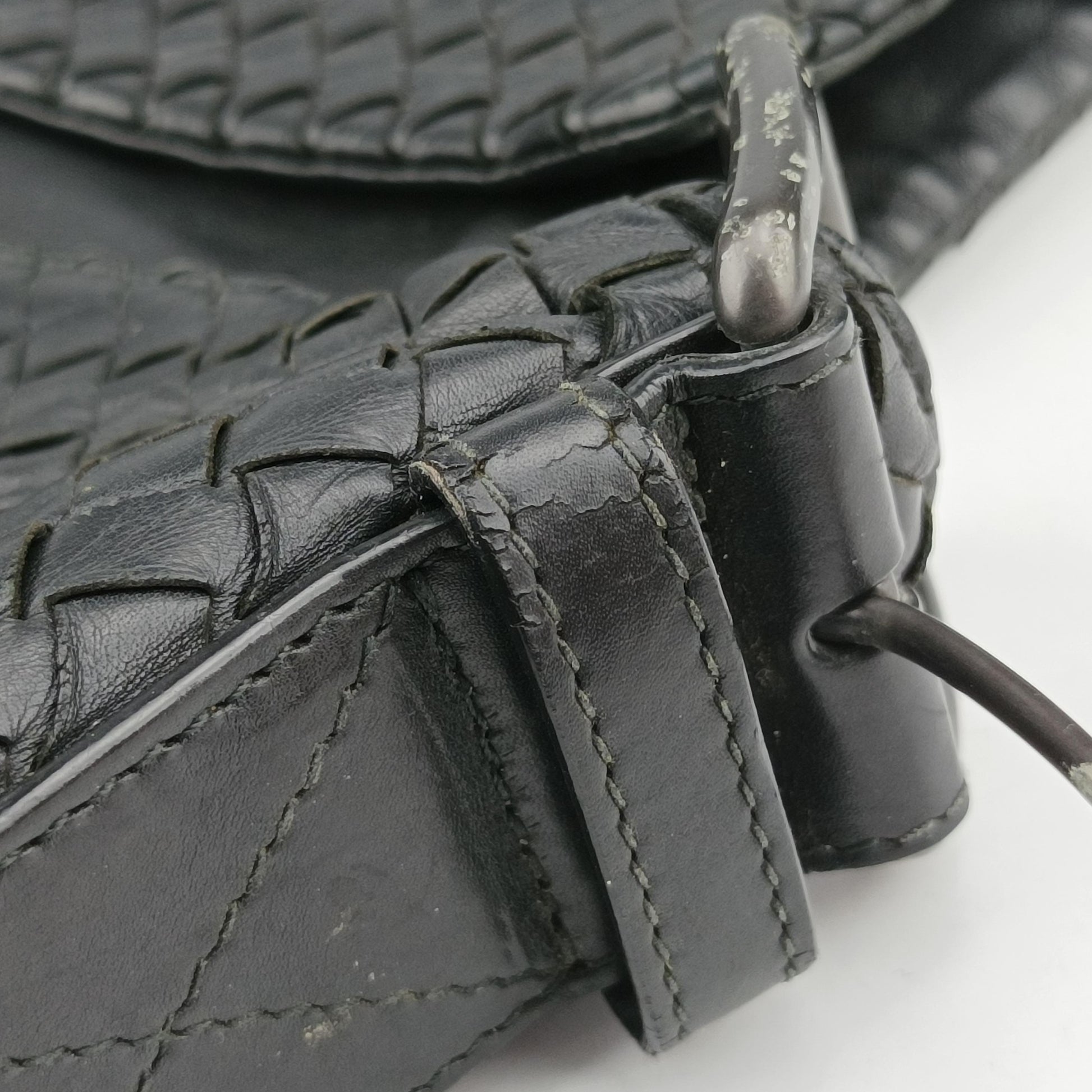 Intrecciato Black lambskin B02437012Eイントレチャート ブラック ラムスキン B02437012E