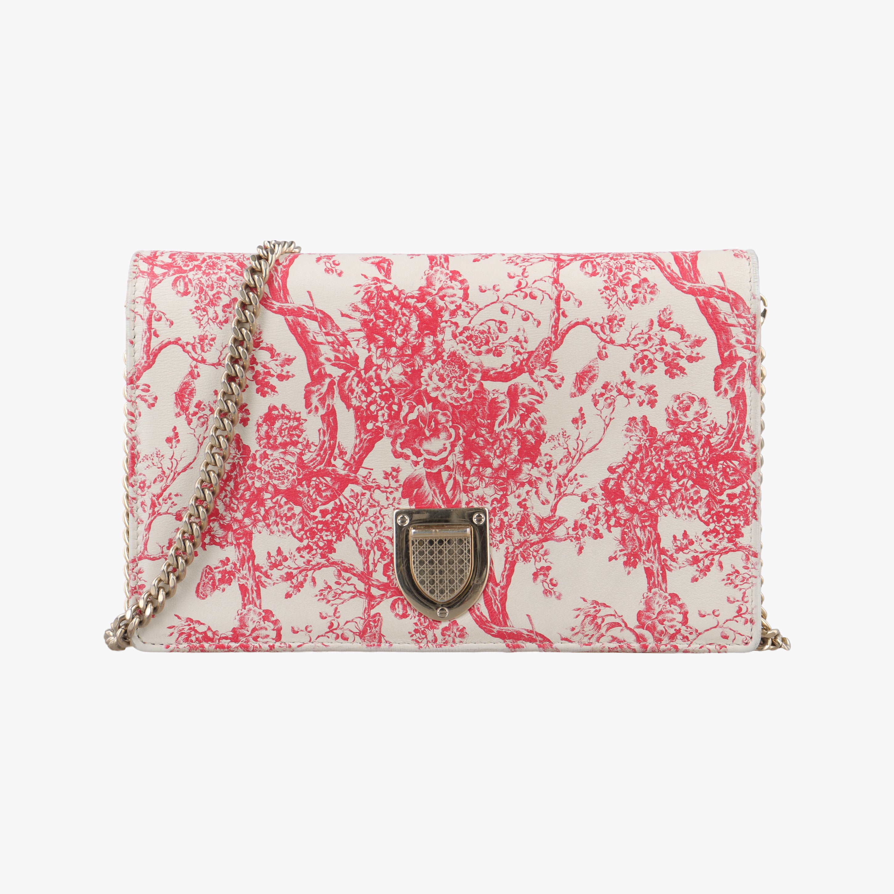 Diorama Wallet On Chain Pouch Red x White Leather 08-BO-1108ジオラマ ウォレット オン チェーン ポーチ レッド×ホワイト レザー 08-BO-1108