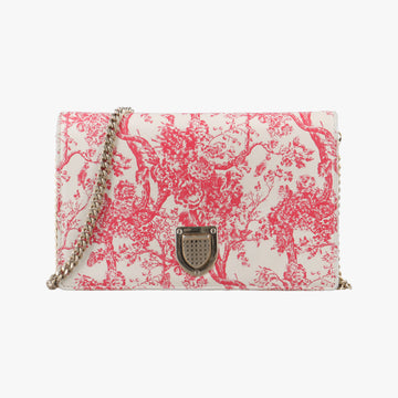 Diorama Wallet On Chain Pouch Red x White Leather 08-BO-1108ジオラマ ウォレット オン チェーン ポーチ レッド×ホワイト レザー 08-BO-1108