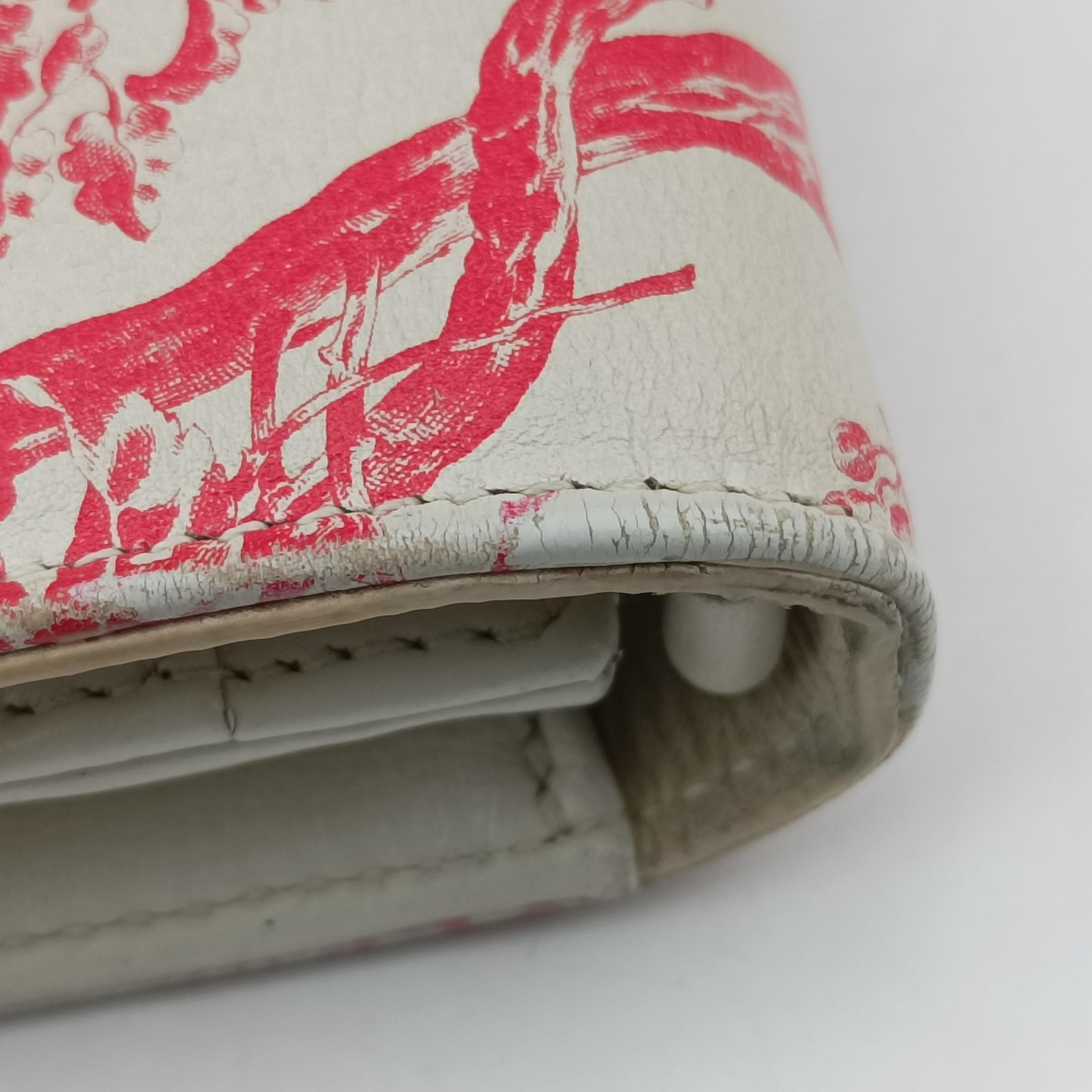 Diorama Wallet On Chain Pouch Red x White Leather 08-BO-1108ジオラマ ウォレット オン チェーン ポーチ レッド×ホワイト レザー 08-BO-1108