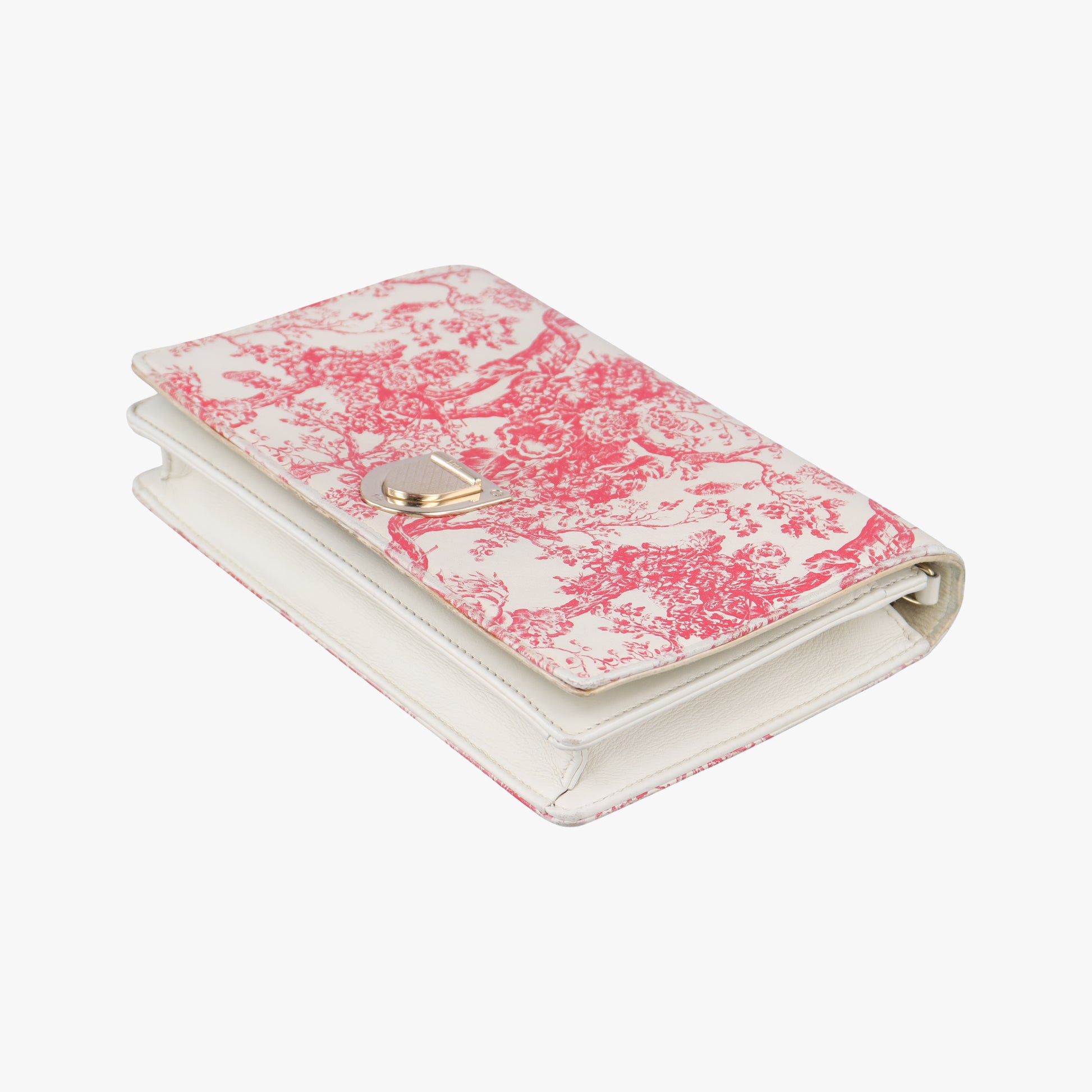 Diorama Wallet On Chain Pouch Red x White Leather 08-BO-1108ジオラマ ウォレット オン チェーン ポーチ レッド×ホワイト レザー 08-BO-1108