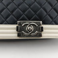 BOY CHANEL Black×beige Leather A67087 17949885ボーイシャネル ブラック×ベージュ レザー A67087 17949885