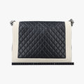 BOY CHANEL Black×beige Leather A67087 17949885ボーイシャネル ブラック×ベージュ レザー A67087 17949885