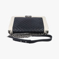 BOY CHANEL Black×beige Leather A67087 17949885ボーイシャネル ブラック×ベージュ レザー A67087 17949885
