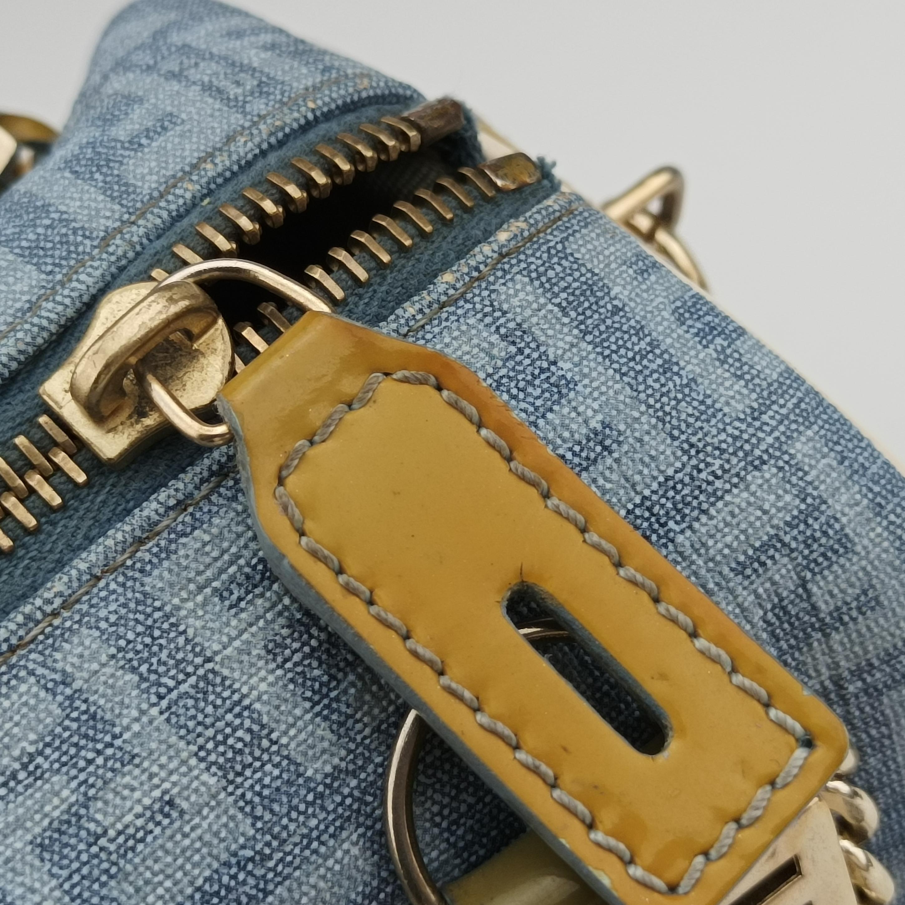 Zucchino Glitter Logo Blue PVC coated canvas 8BL071 2305/8BL071/AP3/098ズッカ柄　ズッキーノ グリッターロゴ ブルー PVCコーティングキャンバス 8BL071 2305/8BL071/AP3/098