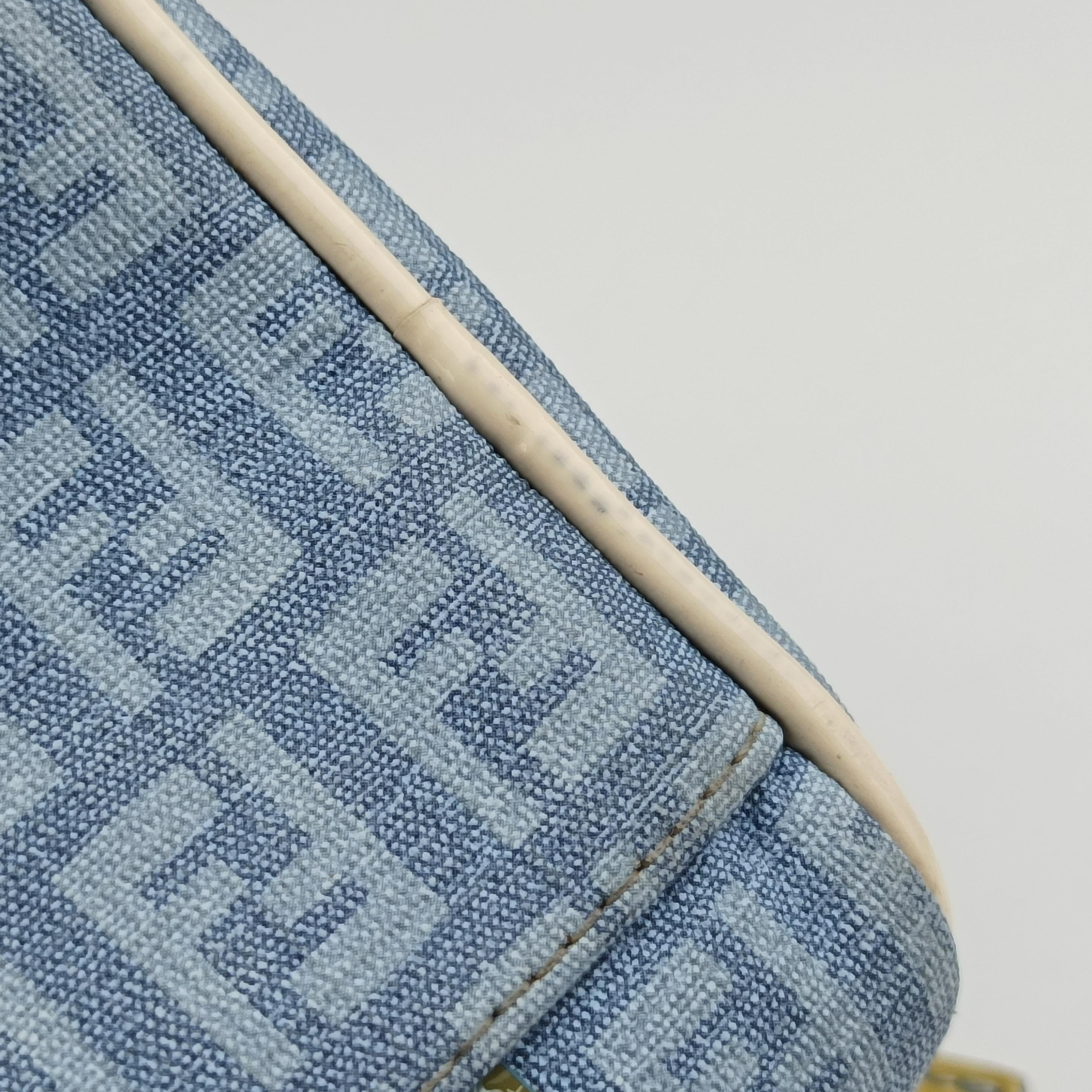 Zucchino Glitter Logo Blue PVC coated canvas 8BL071 2305/8BL071/AP3/098ズッカ柄　ズッキーノ グリッターロゴ ブルー PVCコーティングキャンバス 8BL071 2305/8BL071/AP3/098