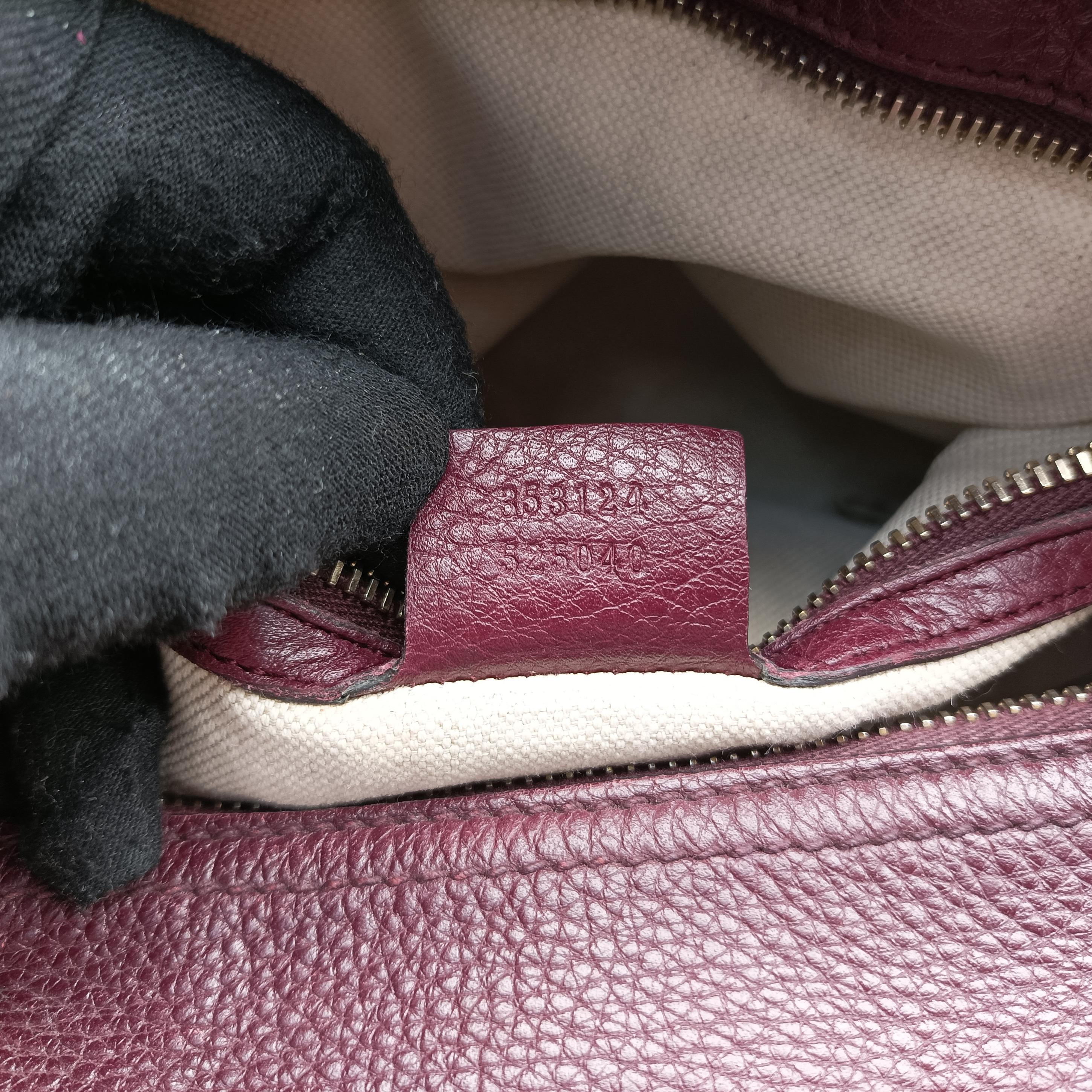 bamboo shopper Burgundy Leather 353124 E016879993バンブーショッパー ワインレッド レザー 353124 E016879993