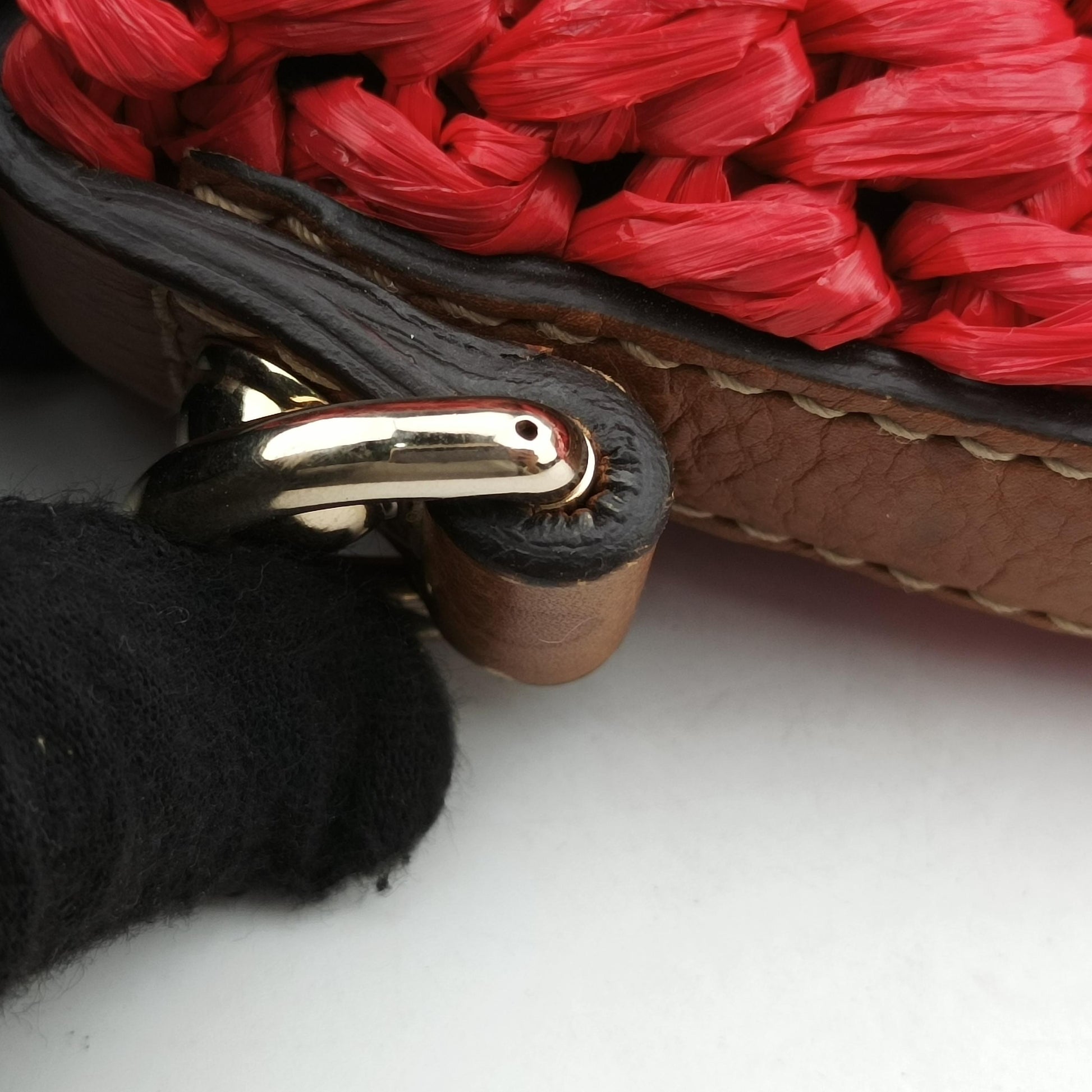 New Jackie Multicolour Straw x Leather 282348 F010872956ニュージャッキー マルチカラー ストロー×レザー 282348 F010872956