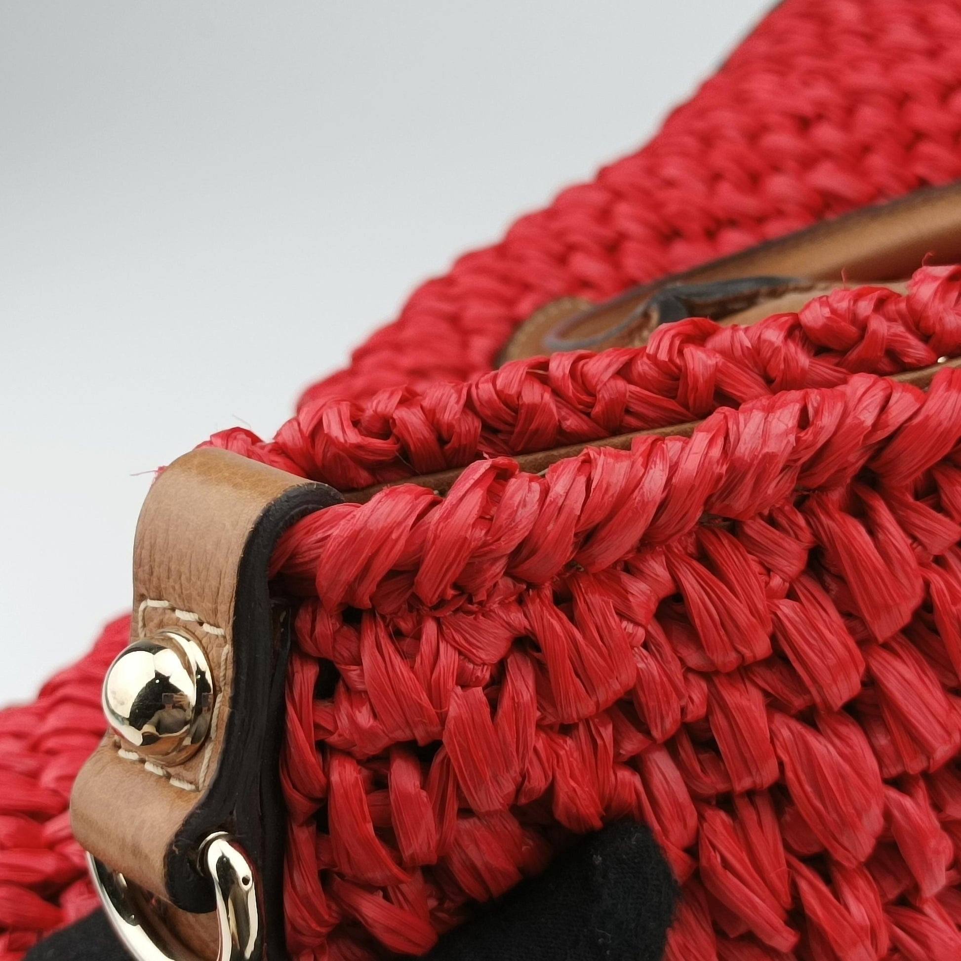 New Jackie Multicolour Straw x Leather 282348 F010872956ニュージャッキー マルチカラー ストロー×レザー 282348 F010872956