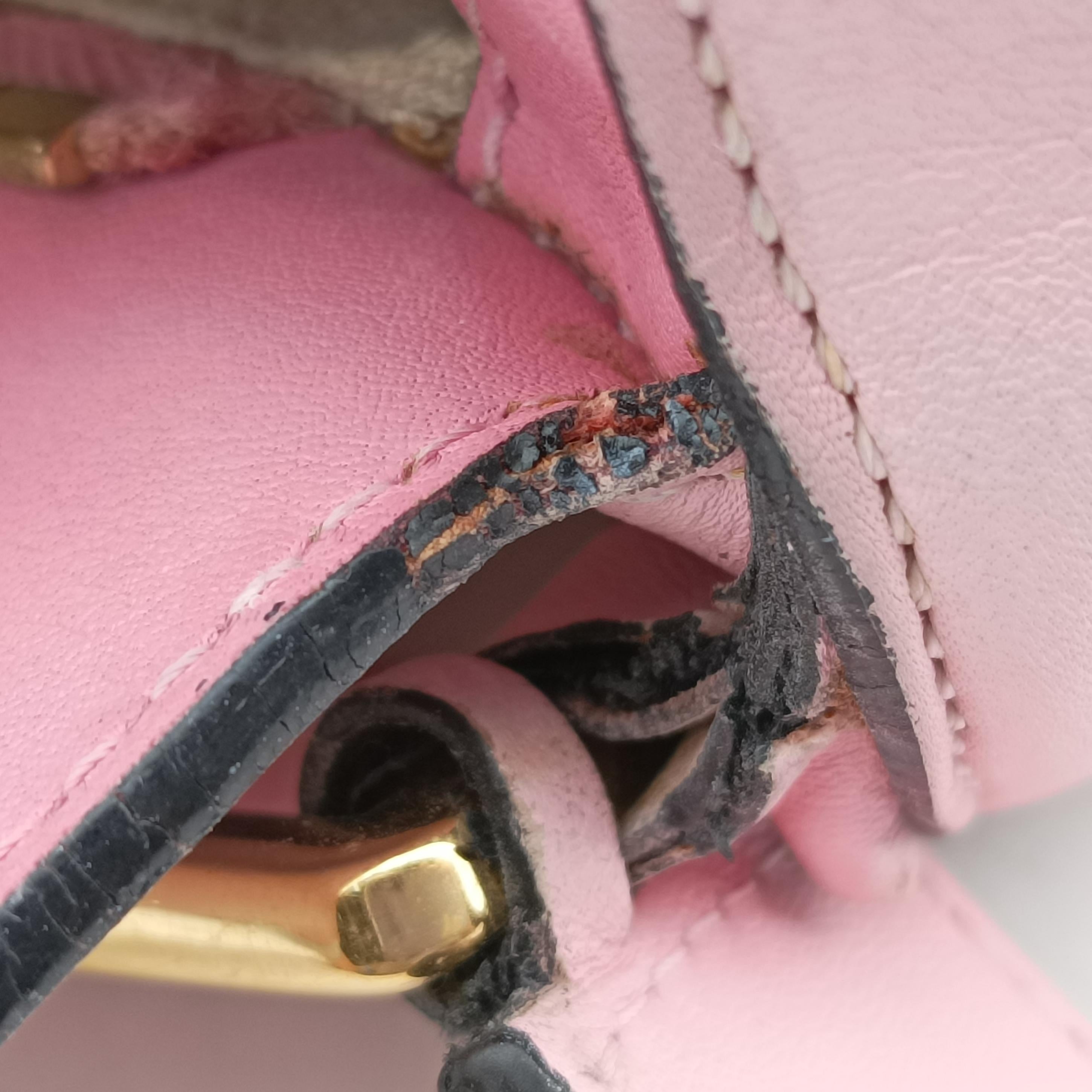 ロエベLoeweパズル ピンク×ライトピンク レザー 06 18 12