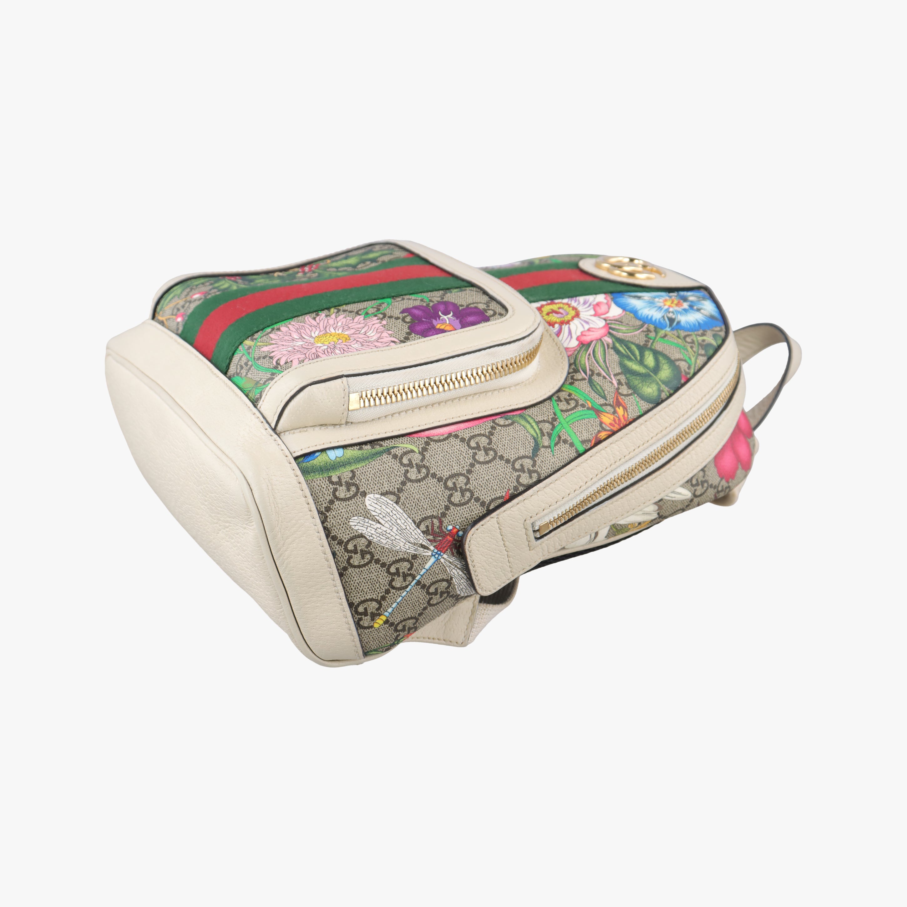 Ophidia Flora Multicolour PVC coated canvas×Leather 547965 C030302704オフィディア フローラ マルチカラー PVCコーティングキャンバス×レザー 547965 C030302704