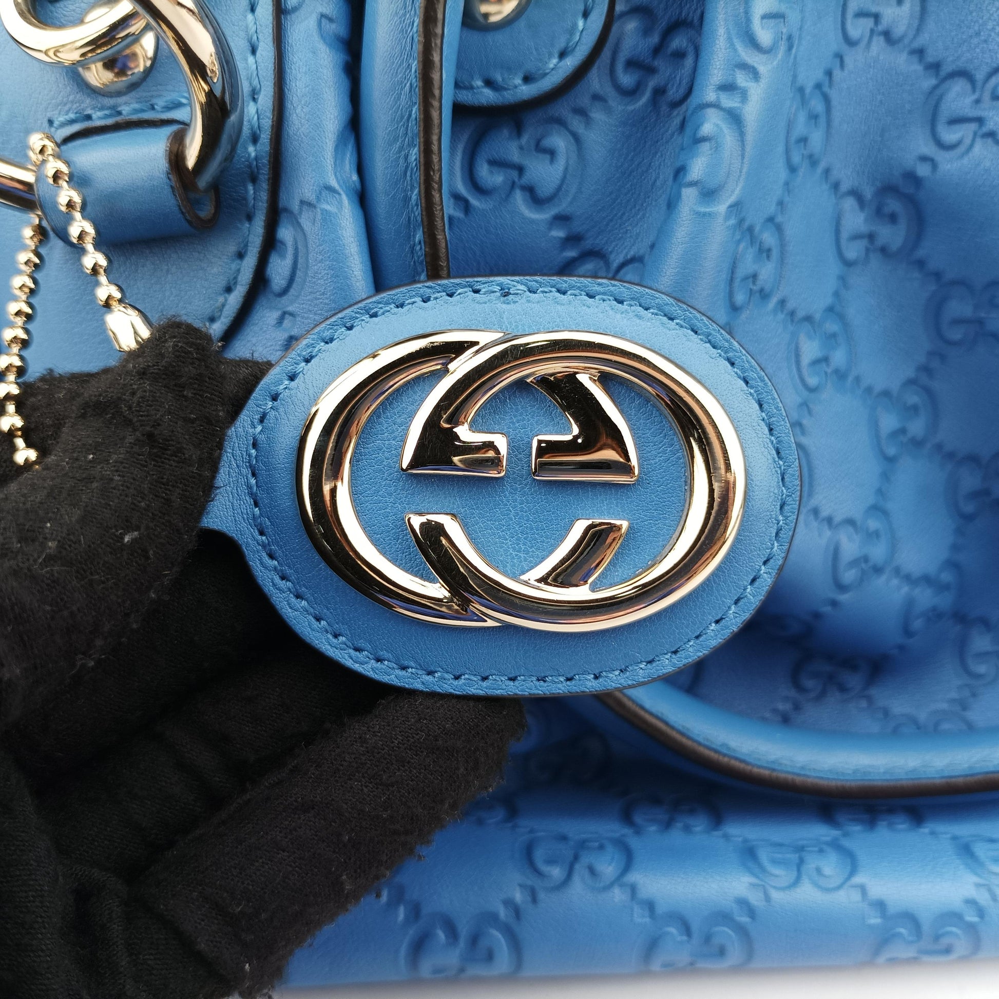 Sukey GUCCISSIMA Blue Leather 223974 F9064447スーキー ディアマンテ ブルー レザー 223974 F9064447