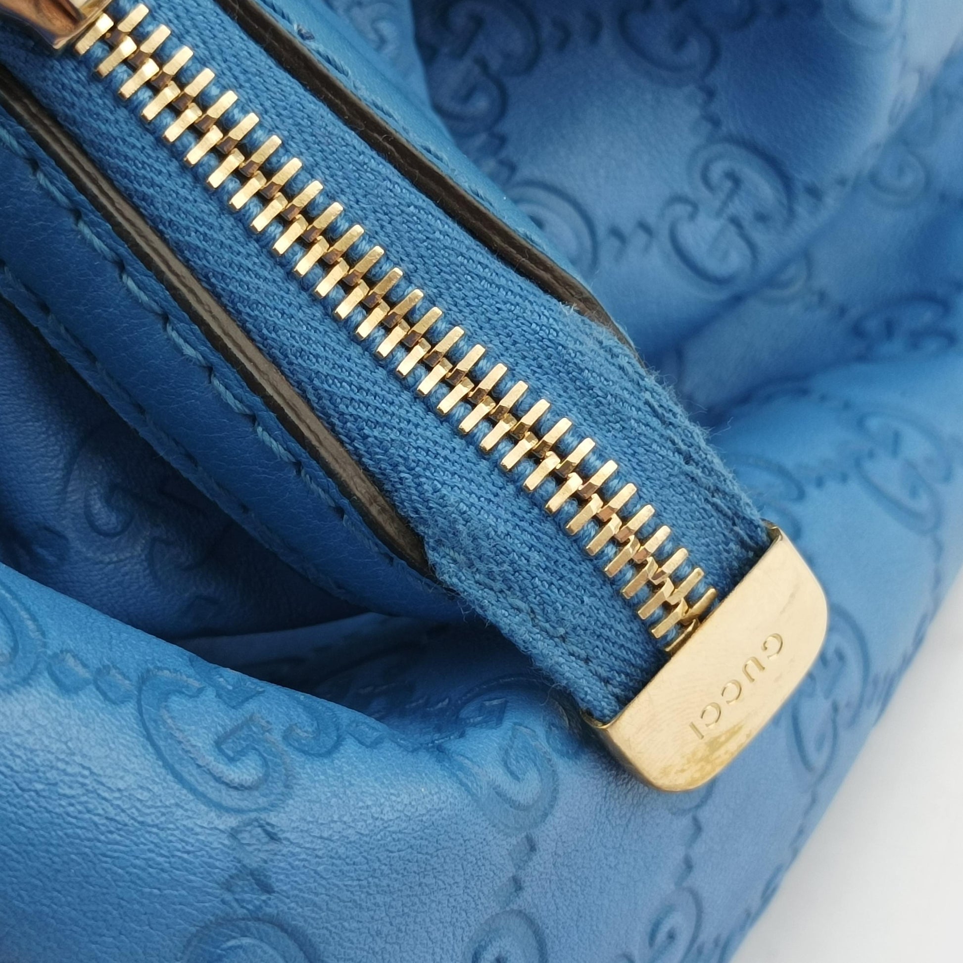 Sukey GUCCISSIMA Blue Leather 223974 F9064447スーキー ディアマンテ ブルー レザー 223974 F9064447