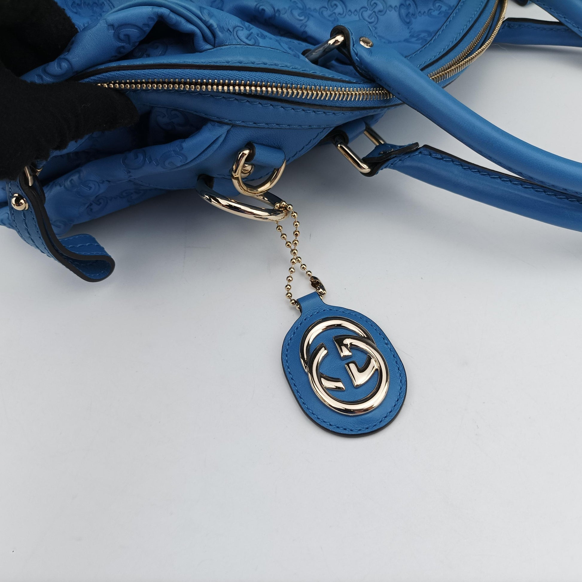 Sukey GUCCISSIMA Blue Leather 223974 F9064447スーキー ディアマンテ ブルー レザー 223974 F9064447