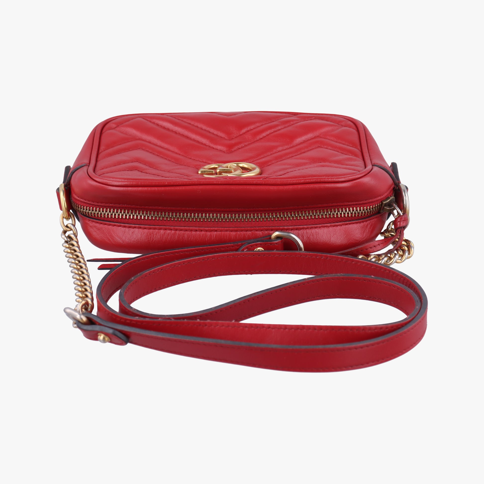 GG Marmont Red Leather 448065 E028200633GGマーモント レッド レザー 448065 E028200633