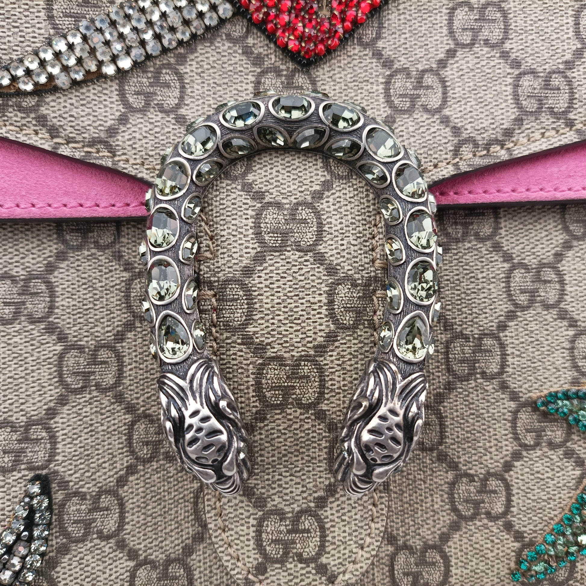 Dionysus Beige x Pink x Multicolor PVC coated canvas 403348 A020235577ディオニュソス ベージュ×ピンク×マルチカラー PVCコーティングキャンバス 403348 A020235577