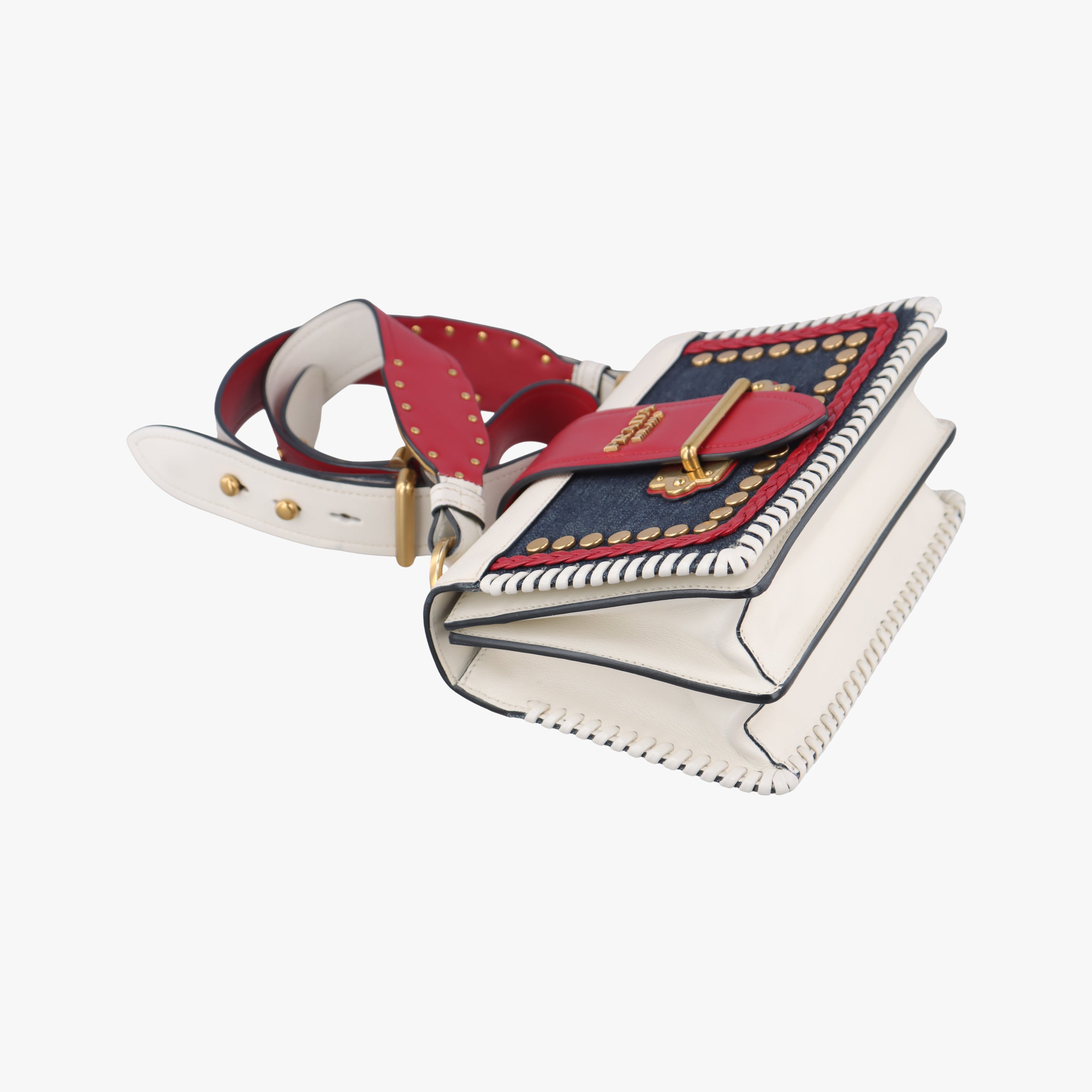 Cahier tassen Leder Multicolour Leather×Denim 1BD045 25 2カイエ タッセン レダー マルチカラー レザー×デニム 1BD045 25 2