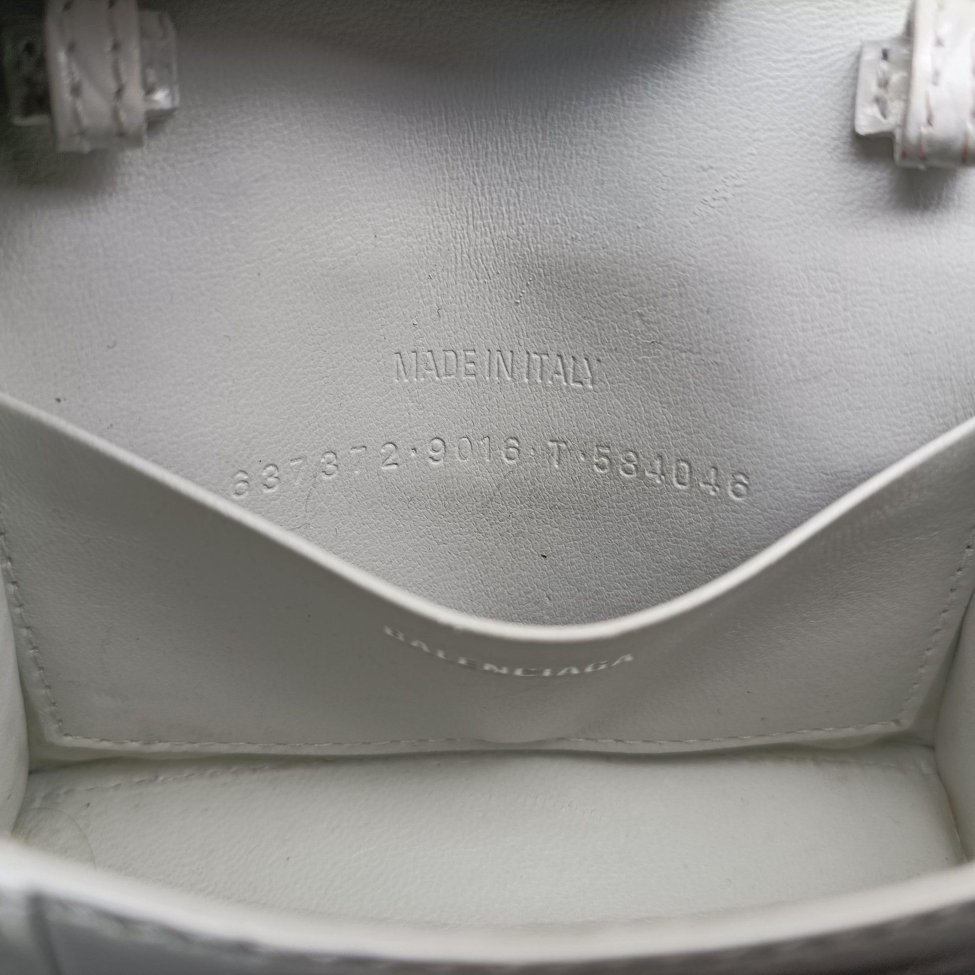 Hourglass Mini White leather 637372.9016.T.584046アワーグラス ミニ ホワイト レザー 637372.9016.T.584046