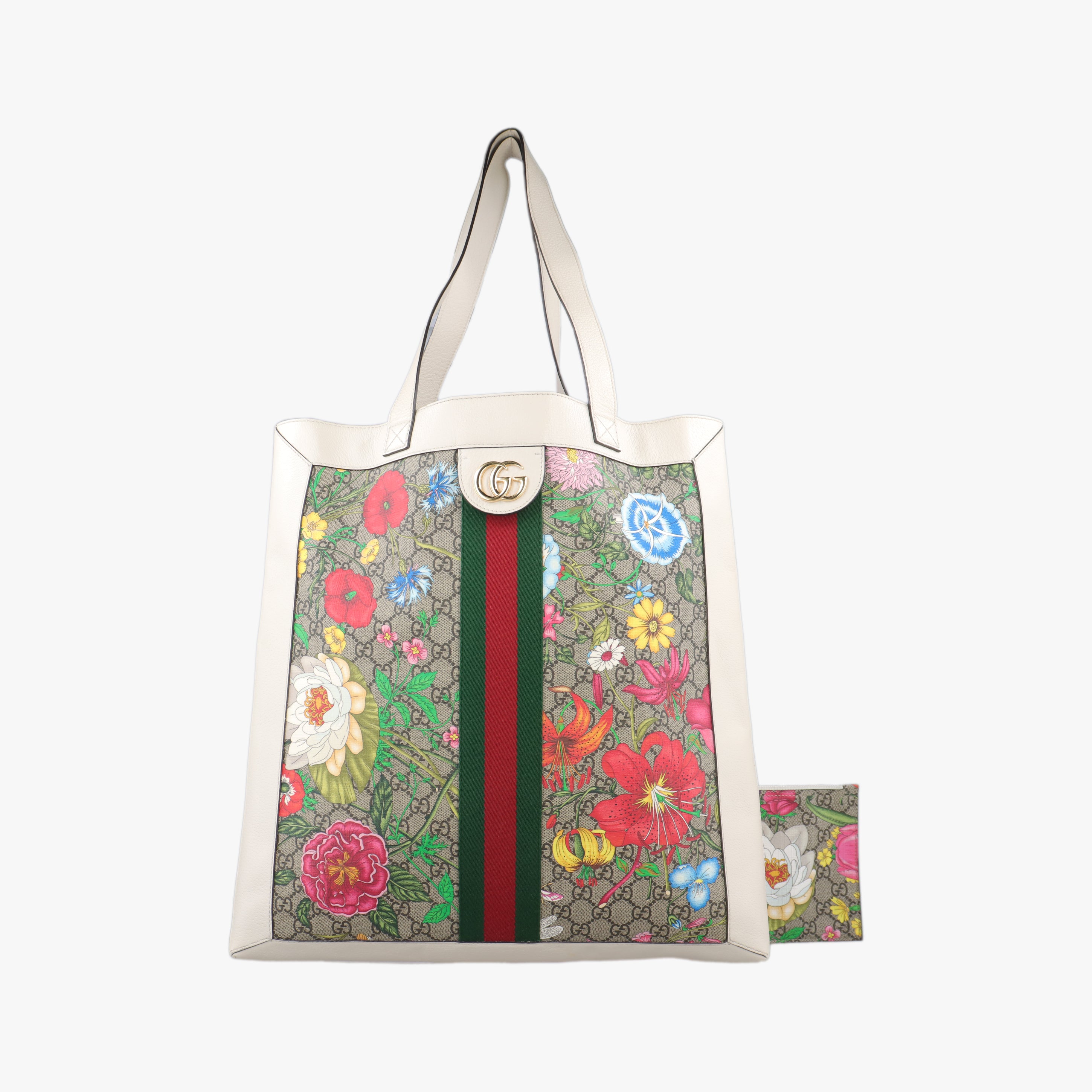 Ophidia flora Beige x Multicolour PVC coated canvas 519335 B030952323オフィディアフローラ ベージュ x マルチカラー PVCコーティングキャンバス 519335 B030952323