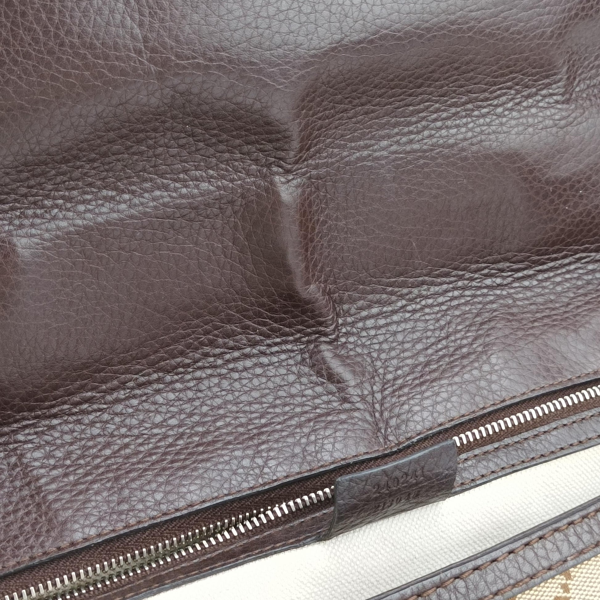 New Bamboo Beige x Brown canvas x leather 240241 E7261958バンブー ベージュ×ブラウン キャンバス×レザー 240241 E7261958