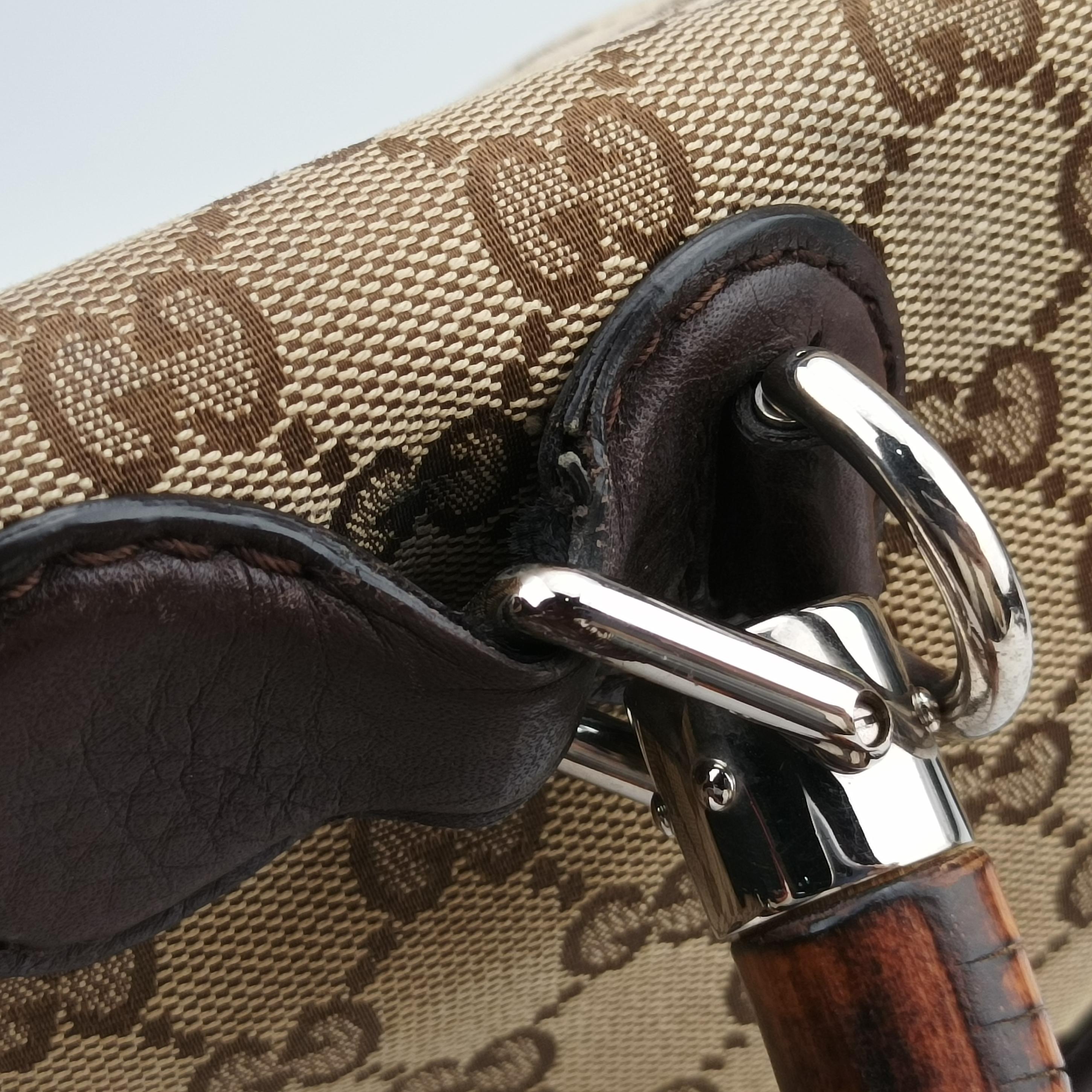 New Bamboo Beige x Brown canvas x leather 240241 E7261958バンブー ベージュ×ブラウン キャンバス×レザー 240241 E7261958