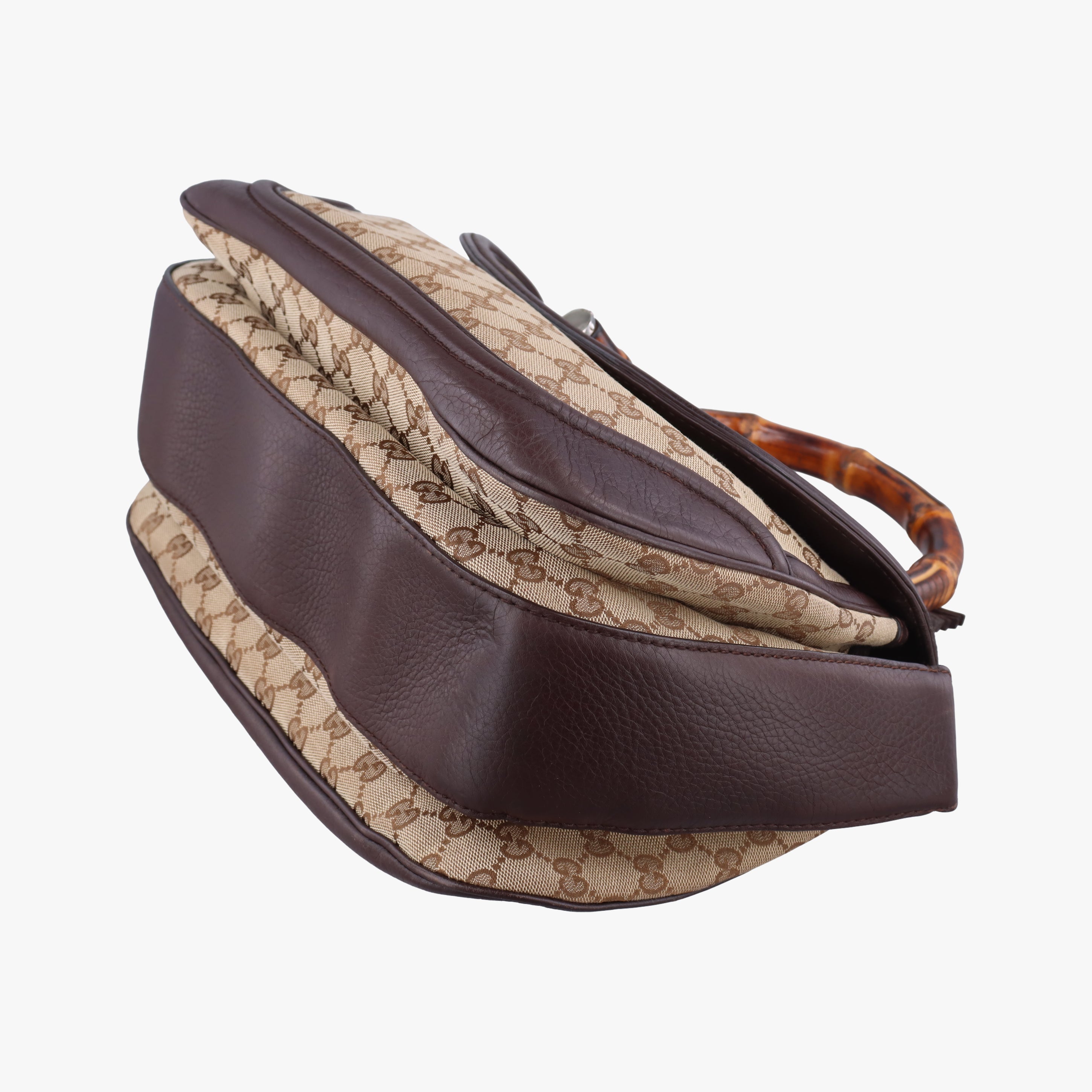 New Bamboo Beige x Brown canvas x leather 240241 E7261958バンブー ベージュ×ブラウン キャンバス×レザー 240241 E7261958