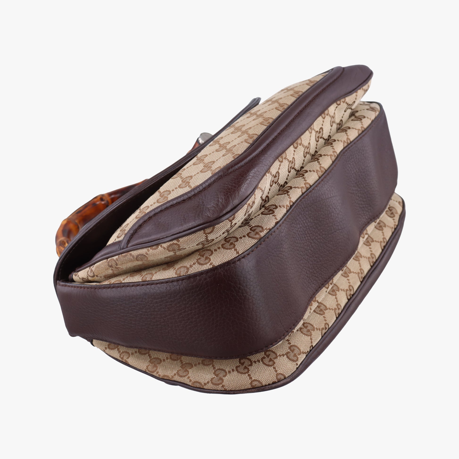 New Bamboo Beige x Brown canvas x leather 240241 E7261958バンブー ベージュ×ブラウン キャンバス×レザー 240241 E7261958