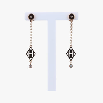 Ex-Libris H Rose gold AU750 19K044538エクス リブリスH ガンバード スウィング ドロップ ローズゴールド AU750 19K044538