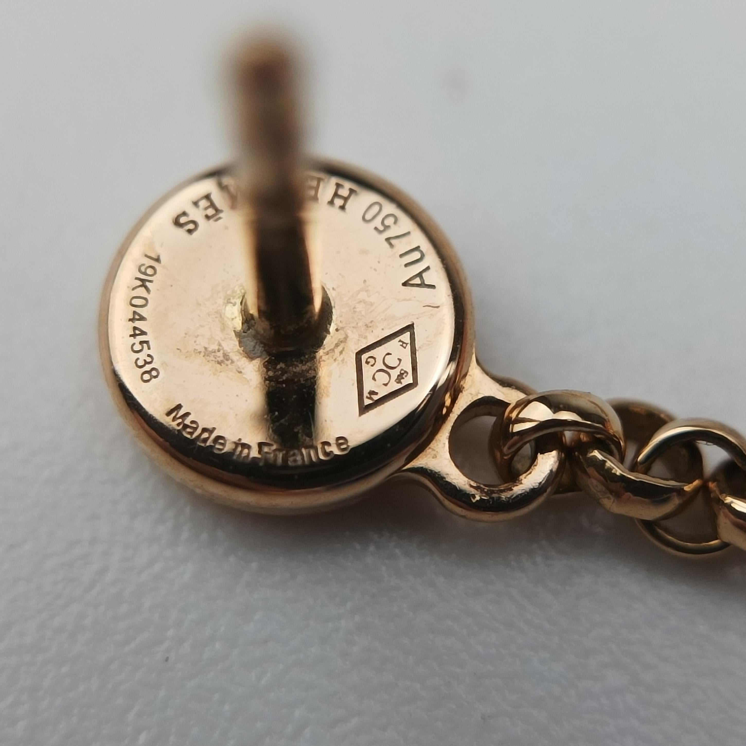 Ex-Libris H Rose gold AU750 19K044538エクス リブリスH ガンバード スウィング ドロップ ローズゴールド AU750 19K044538