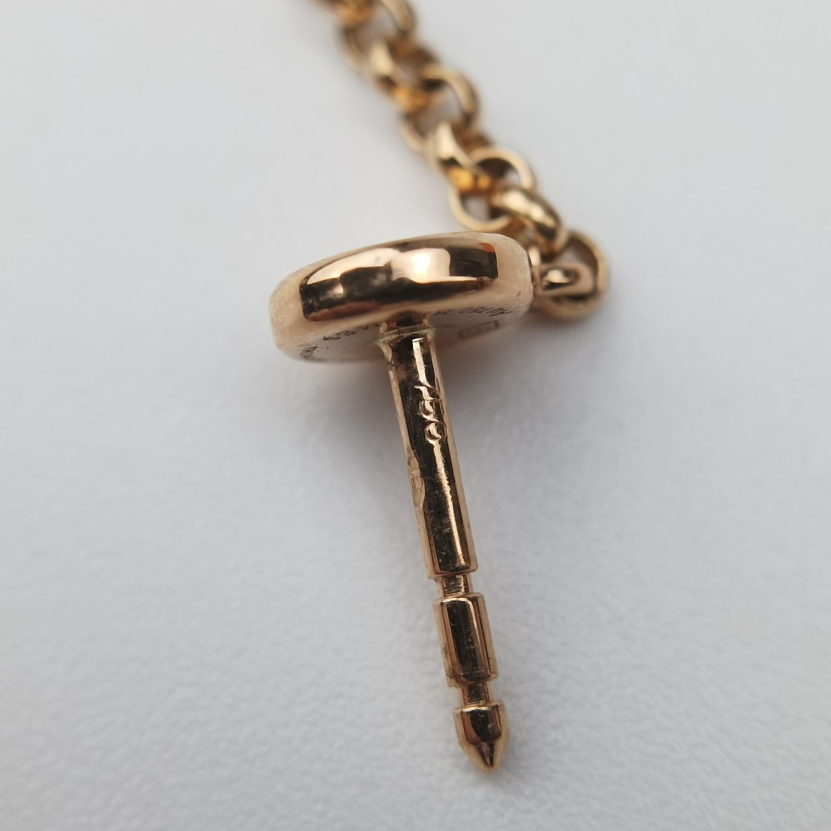 Ex-Libris H Rose gold AU750 19K044538エクス リブリスH ガンバード スウィング ドロップ ローズゴールド AU750 19K044538