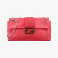 Baguette Chain Flap Red Leather 8BT139 8BT139-A09 128-2566マンマバケット レッド レザー 8BT139 8BT139-A09 128-2566