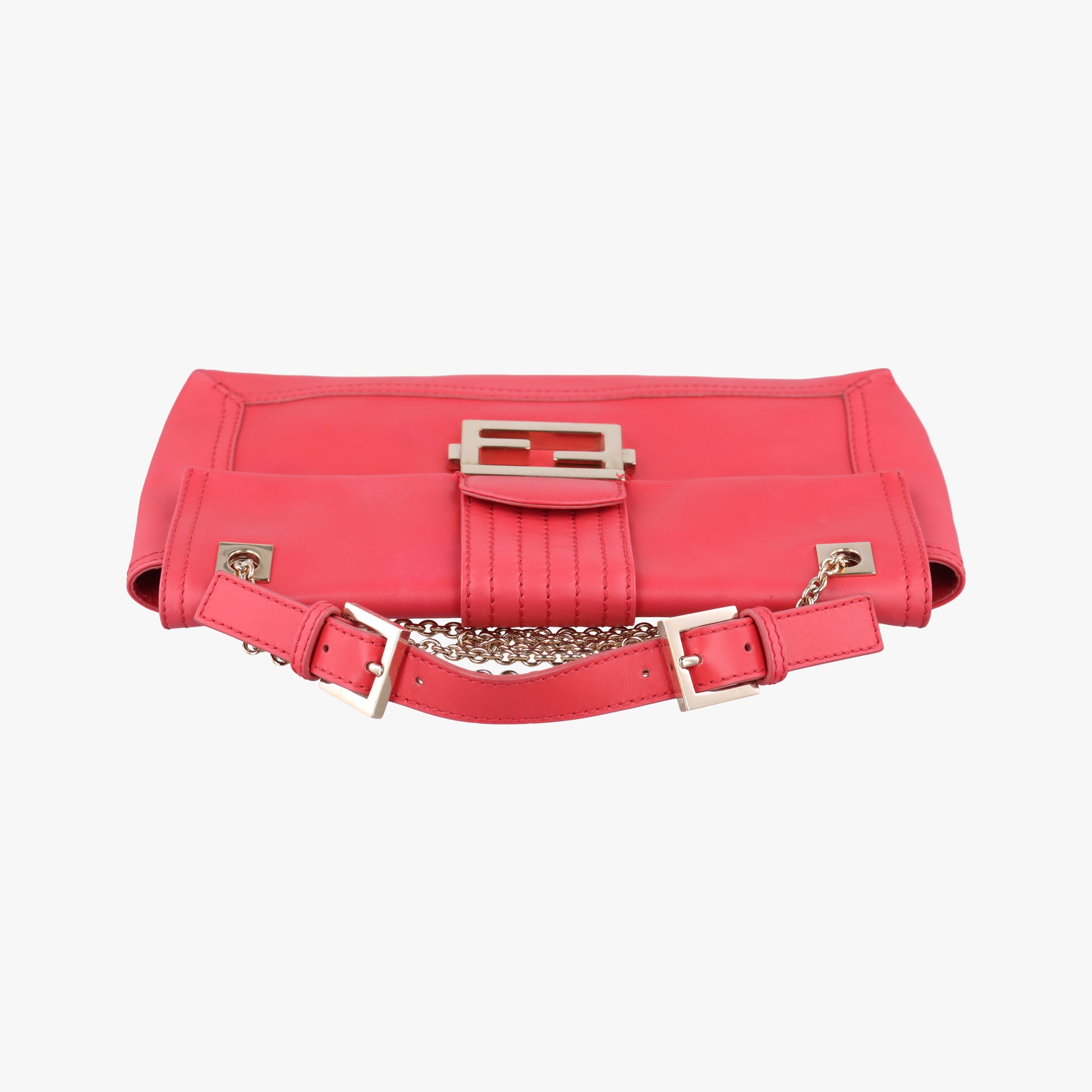 Baguette Chain Flap Red Leather 8BT139 8BT139-A09 128-2566マンマバケット レッド レザー 8BT139 8BT139-A09 128-2566